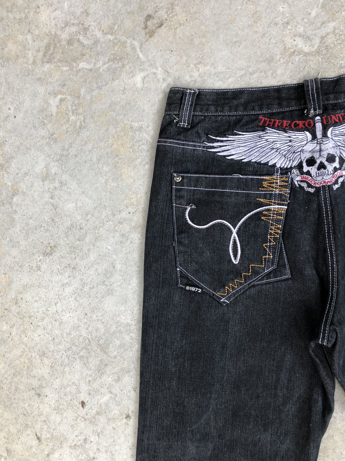 Ecko Unltd. Japanese Ecko Embroidered Jeans Size US 35 - 9 Thumbnail