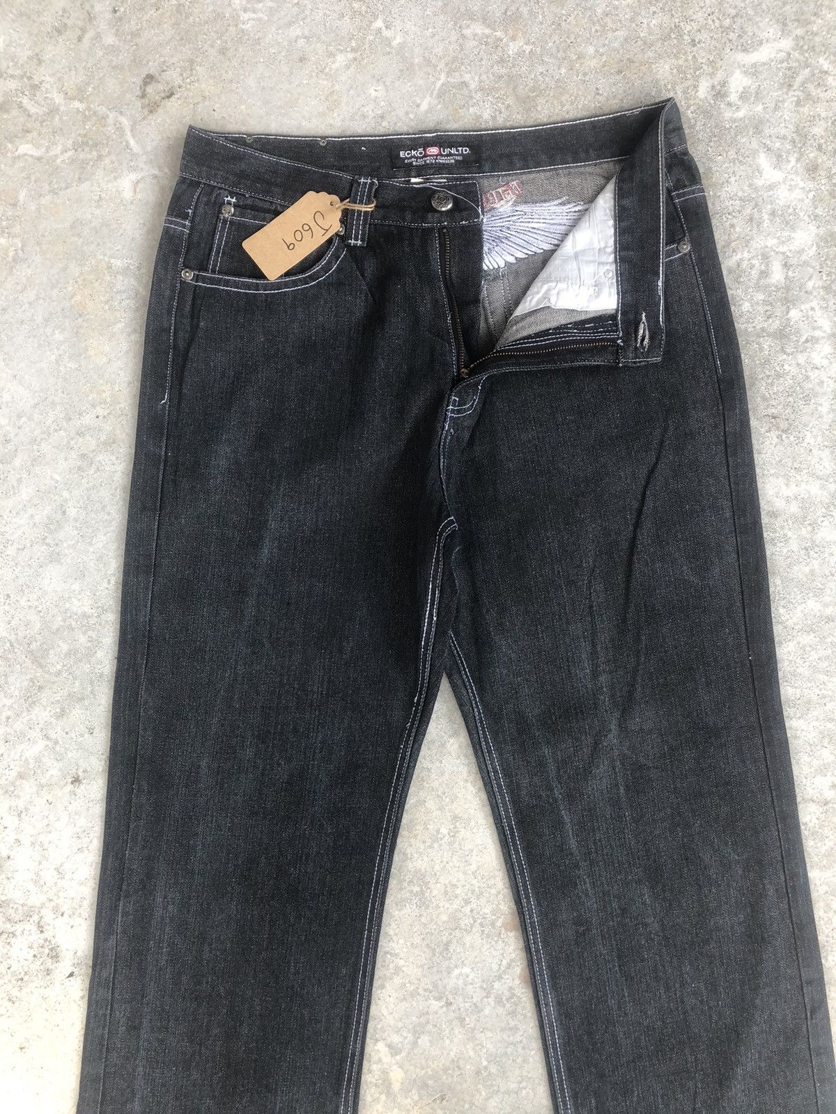 Ecko Unltd. Japanese Ecko Embroidered Jeans Size US 35 - 3 Thumbnail