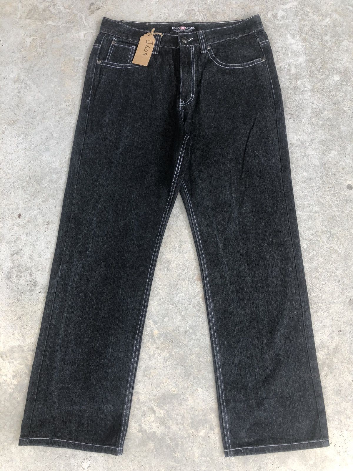 Ecko Unltd. Japanese Ecko Embroidered Jeans Size US 35 - 2 Thumbnail