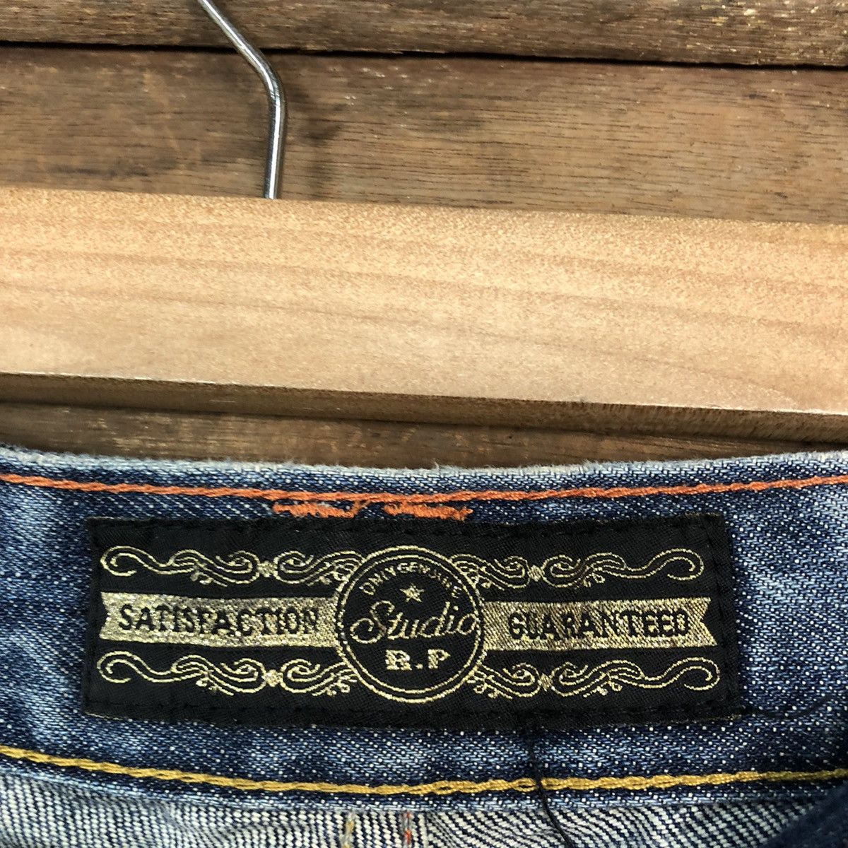 Japanese Brand DL SatisFaction Blue distressed faded Denim Pants #5756 Size 29" - 5 Thumbnail