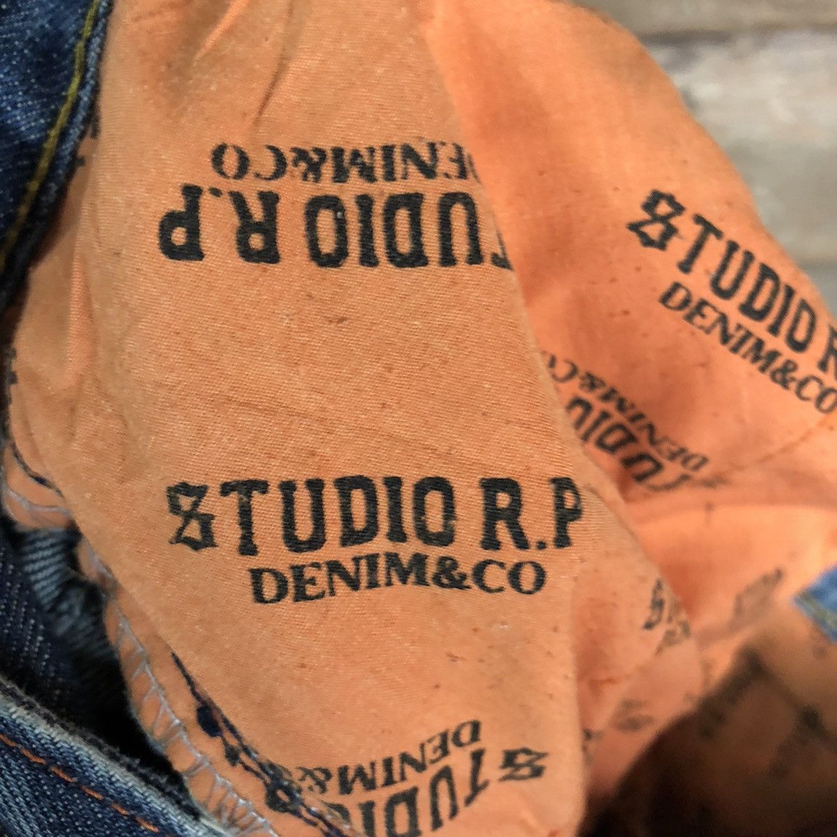 Japanese Brand DL SatisFaction Blue distressed faded Denim Pants #5756 Size 29" - 7 Thumbnail