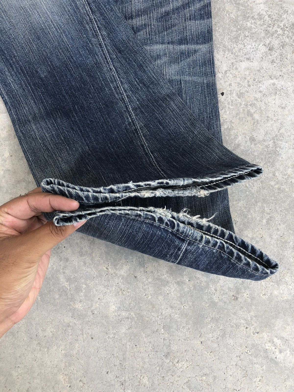 If Six Was Nine Japanese Edwin Blue Trip Flared Jeans Distressed Jeans Size US 32 / EU 48 - 15 Thumbnail