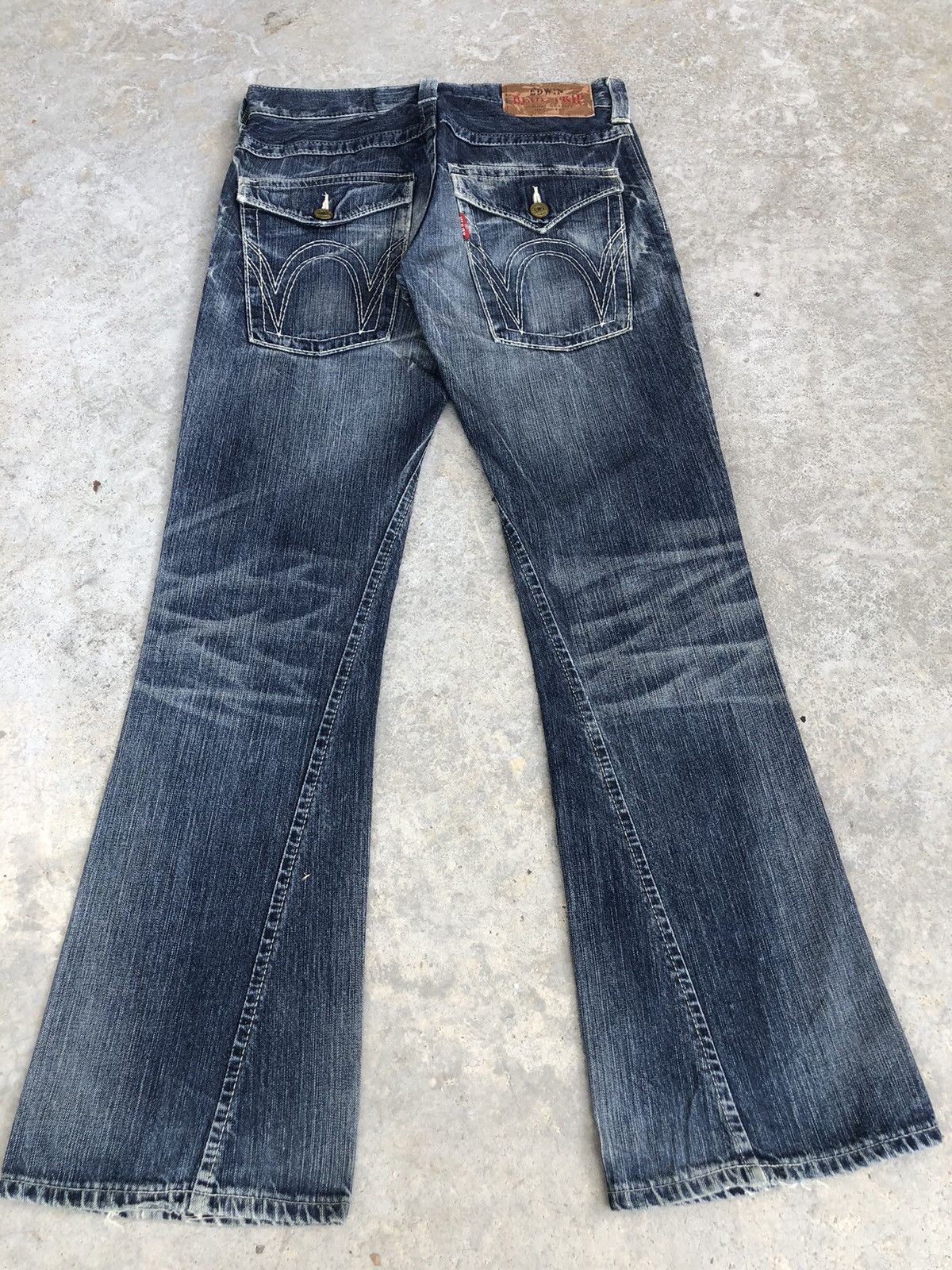 If Six Was Nine Japanese Edwin Blue Trip Flared Jeans Distressed Jeans Size US 32 / EU 48 - 3 Thumbnail