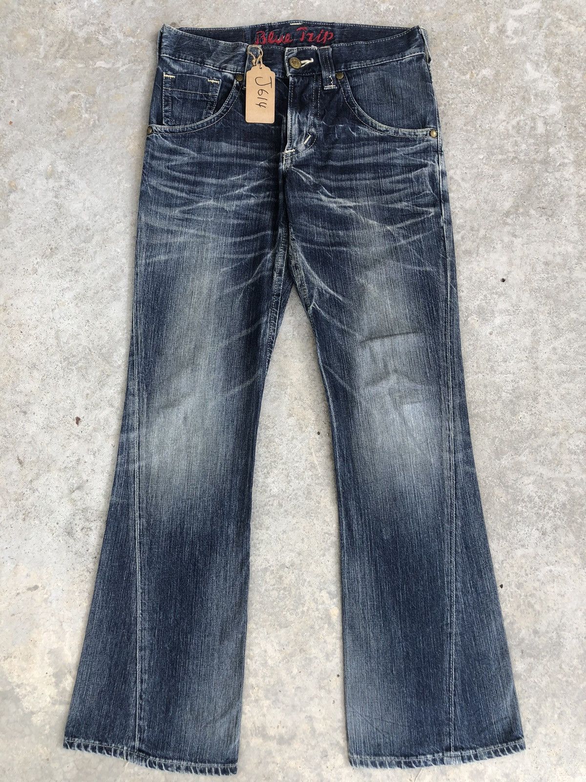 If Six Was Nine Japanese Edwin Blue Trip Flared Jeans Distressed Jeans Size US 32 / EU 48 - 2 Thumbnail
