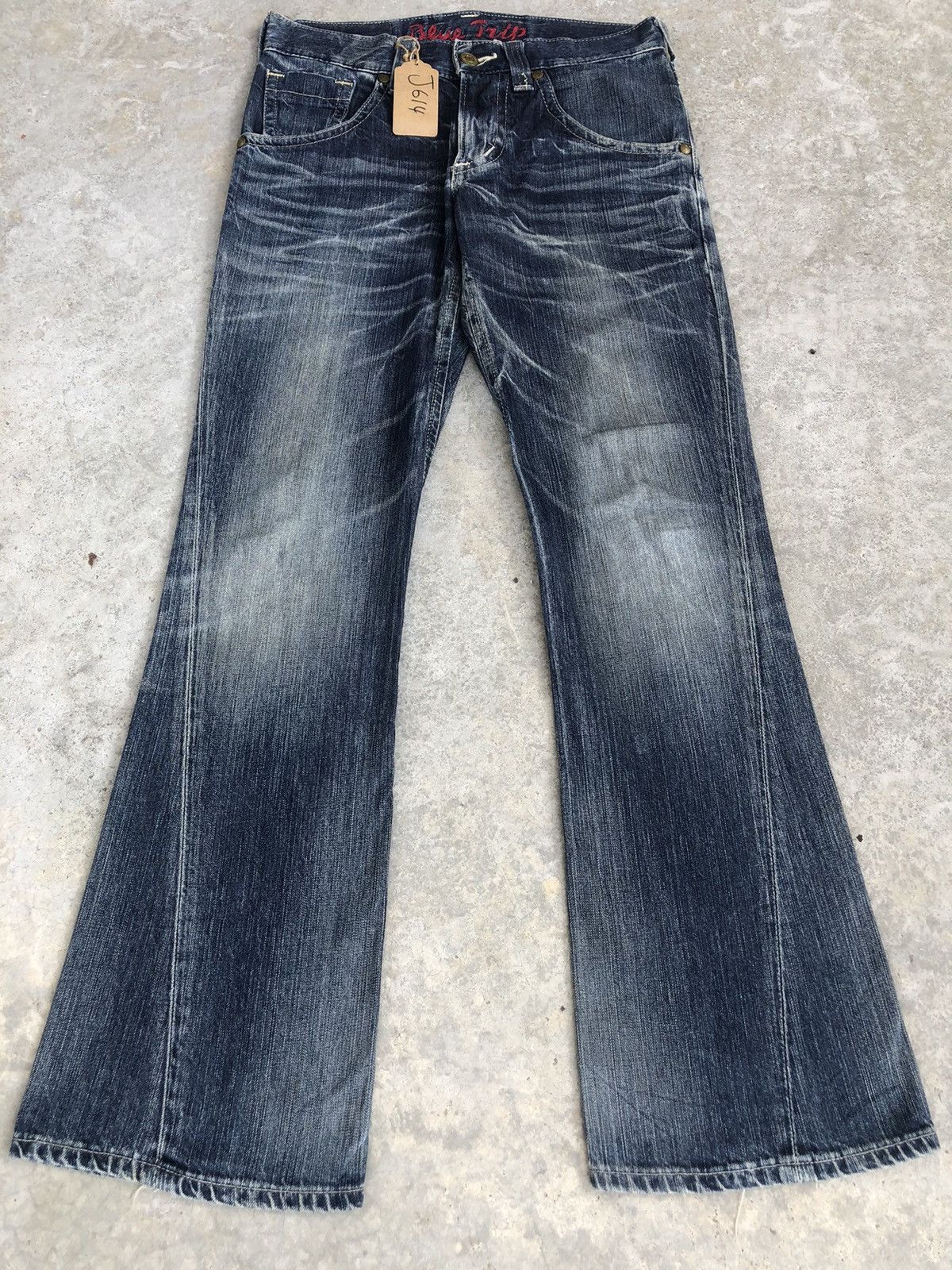 If Six Was Nine Japanese Edwin Blue Trip Flared Jeans Distressed Jeans Size US 32 / EU 48 - 1 Thumbnail