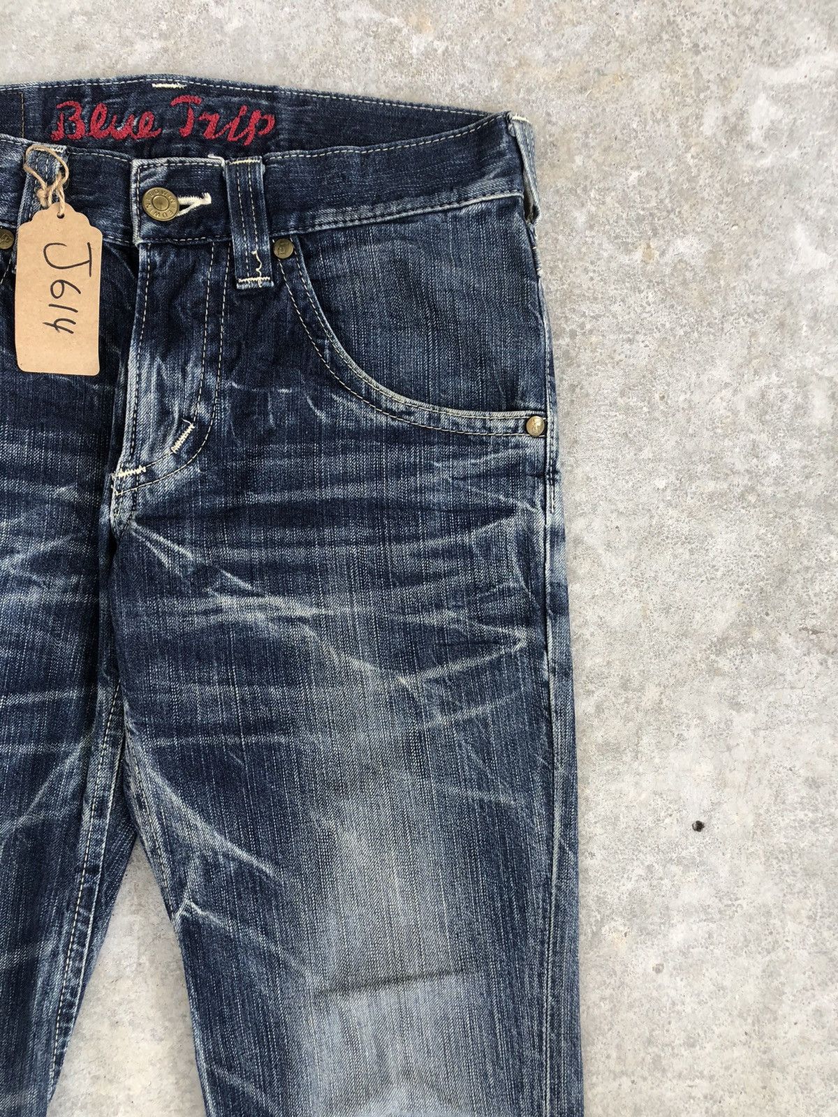 If Six Was Nine Japanese Edwin Blue Trip Flared Jeans Distressed Jeans Size US 32 / EU 48 - 7 Thumbnail