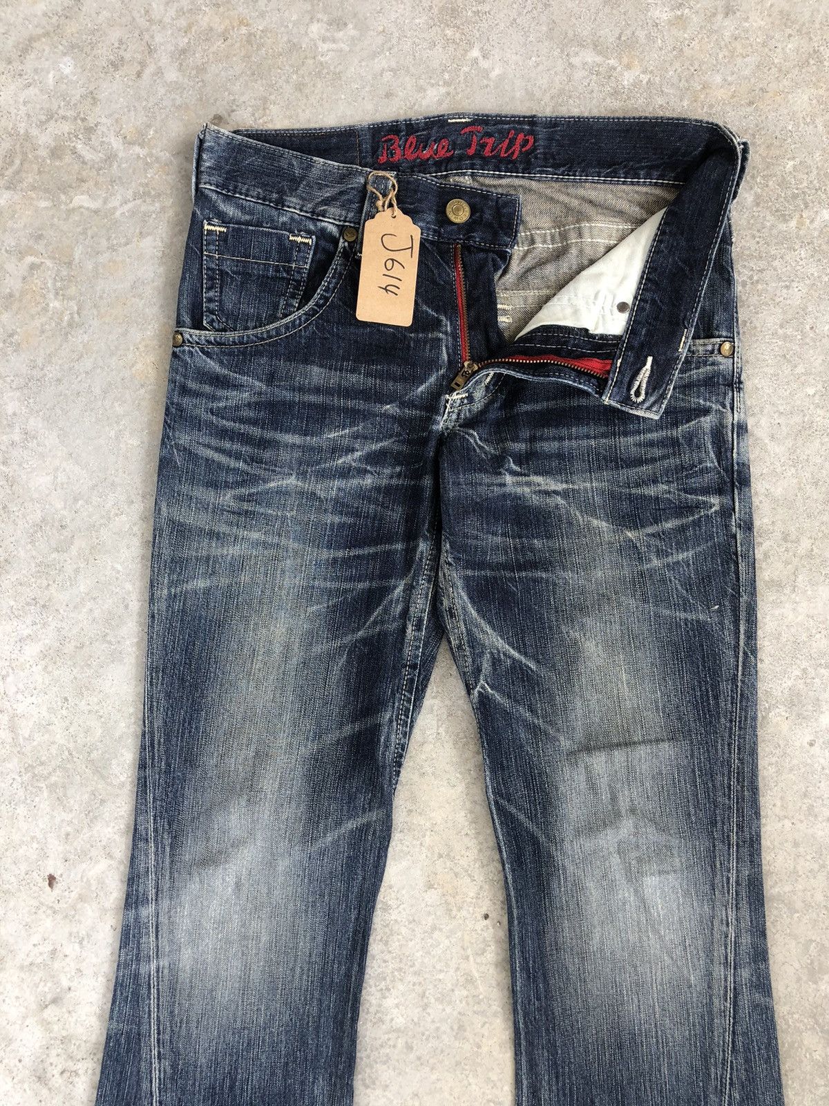 If Six Was Nine Japanese Edwin Blue Trip Flared Jeans Distressed Jeans Size US 32 / EU 48 - 5 Thumbnail