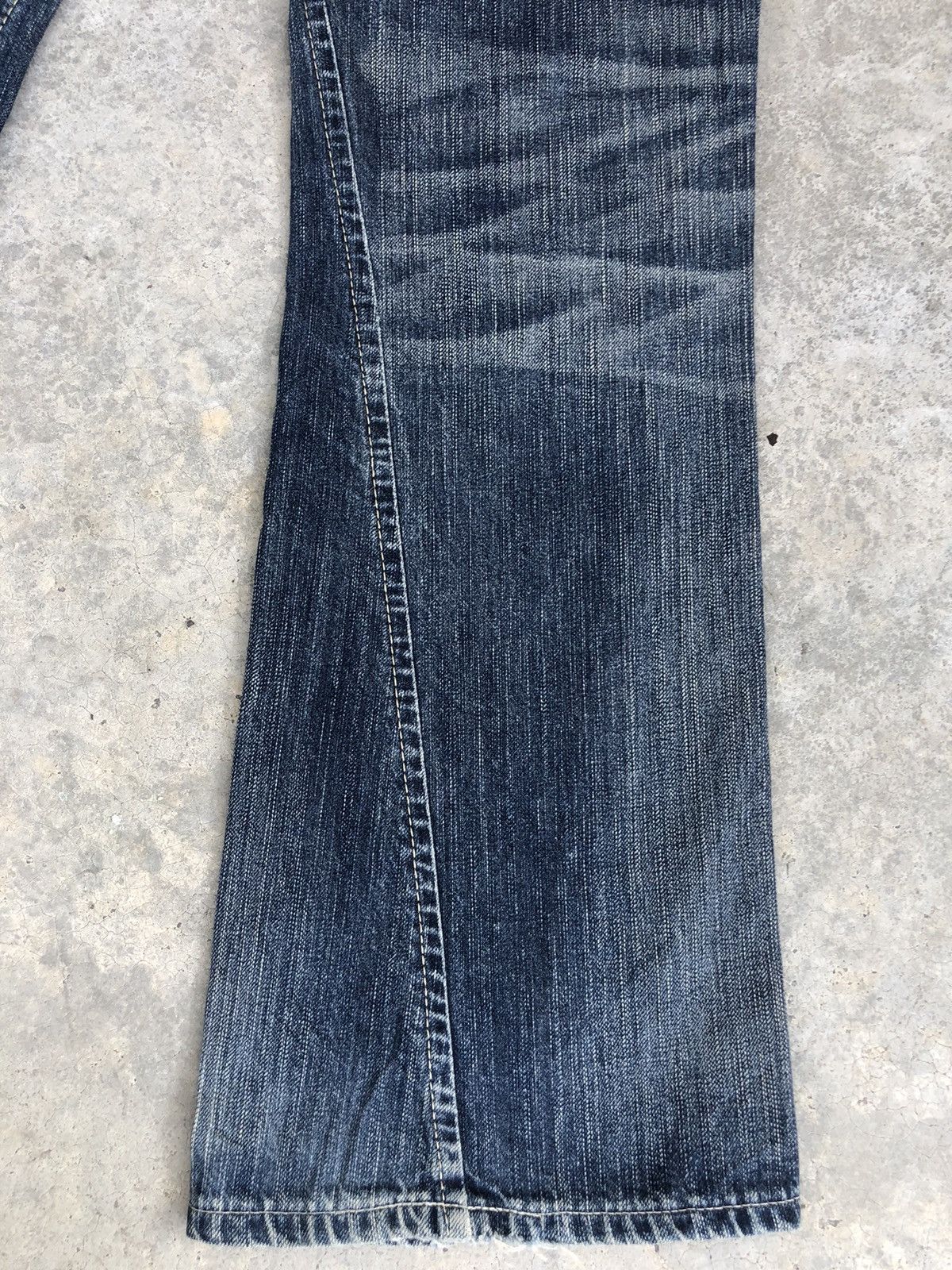 If Six Was Nine Japanese Edwin Blue Trip Flared Jeans Distressed Jeans Size US 32 / EU 48 - 14 Thumbnail
