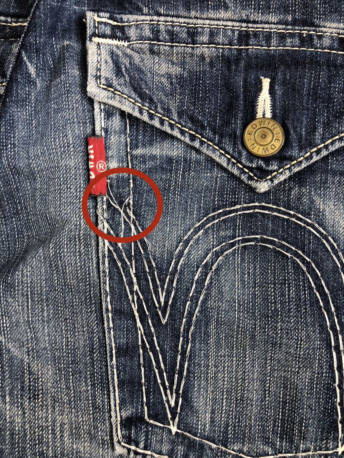 If Six Was Nine Japanese Edwin Blue Trip Flared Jeans Distressed Jeans Size US 32 / EU 48 - 16 Thumbnail