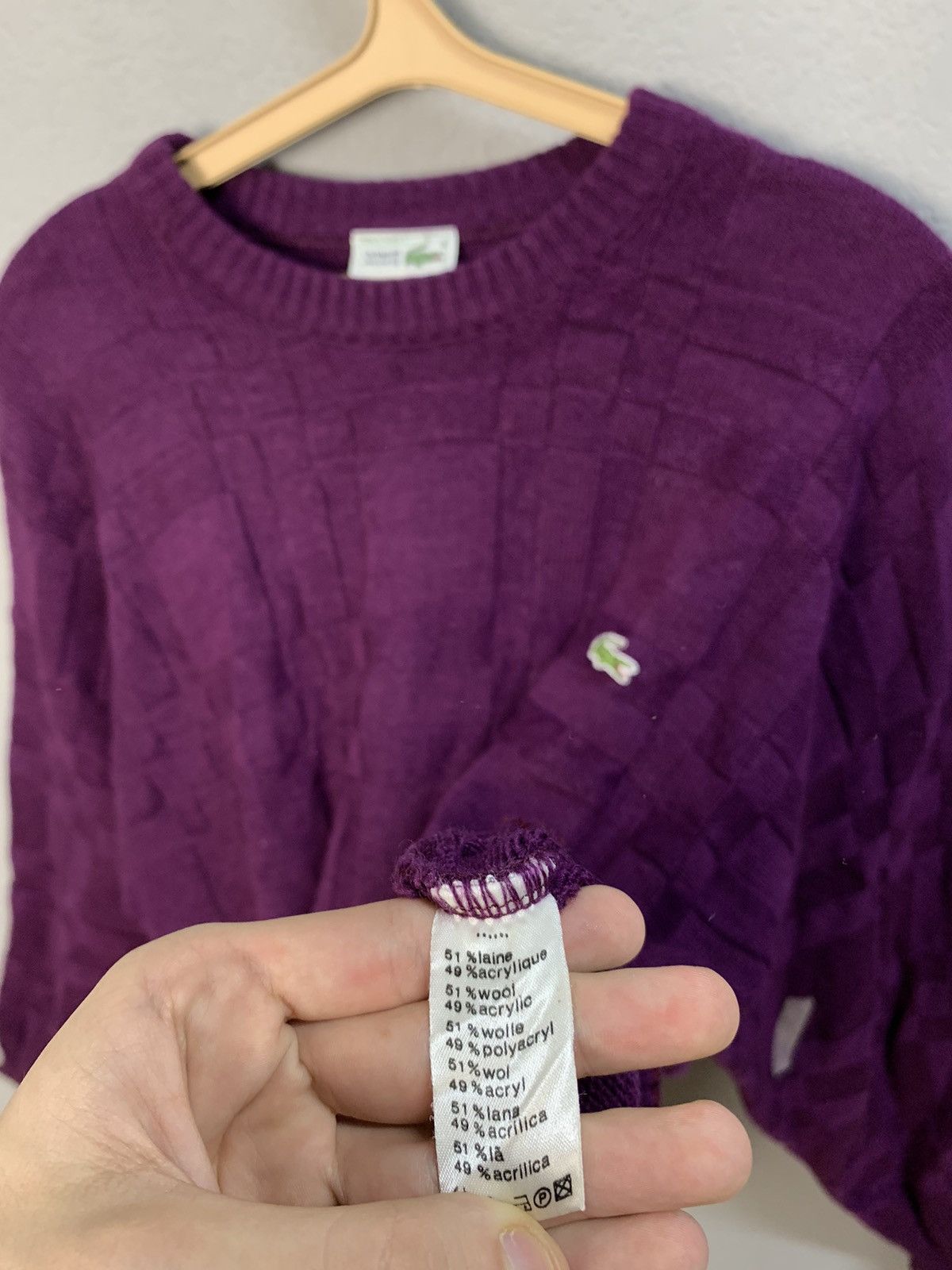 Japanese Brand Vintage Chemise Lacoste Knitwear Wool Sweater Size XL 90s Size US XL / EU 56 / 4 - 9 Thumbnail