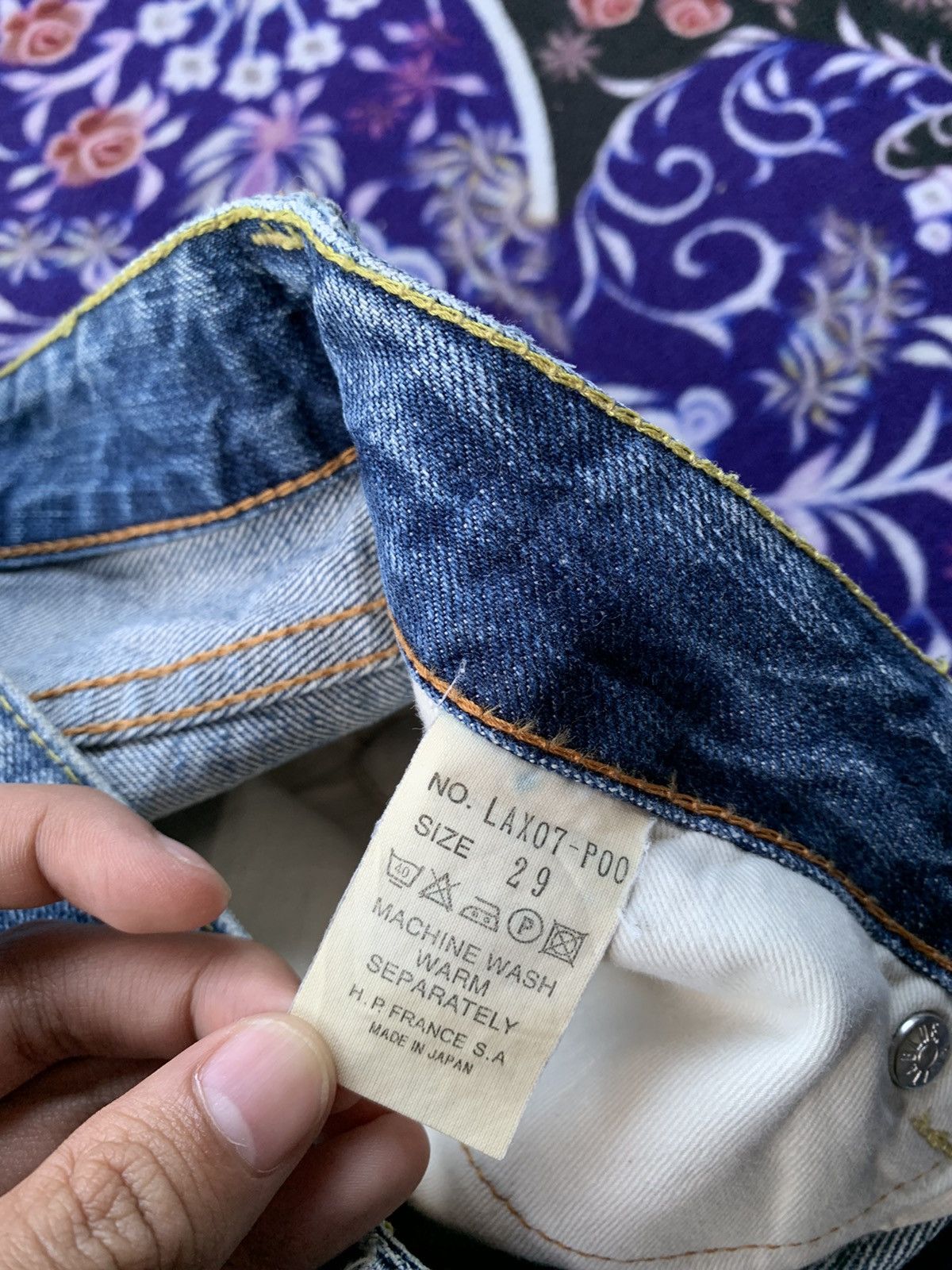 Japanese Brand Japan Rivet & Blue Flare Distressed Denim Size US 33 - 7 Thumbnail