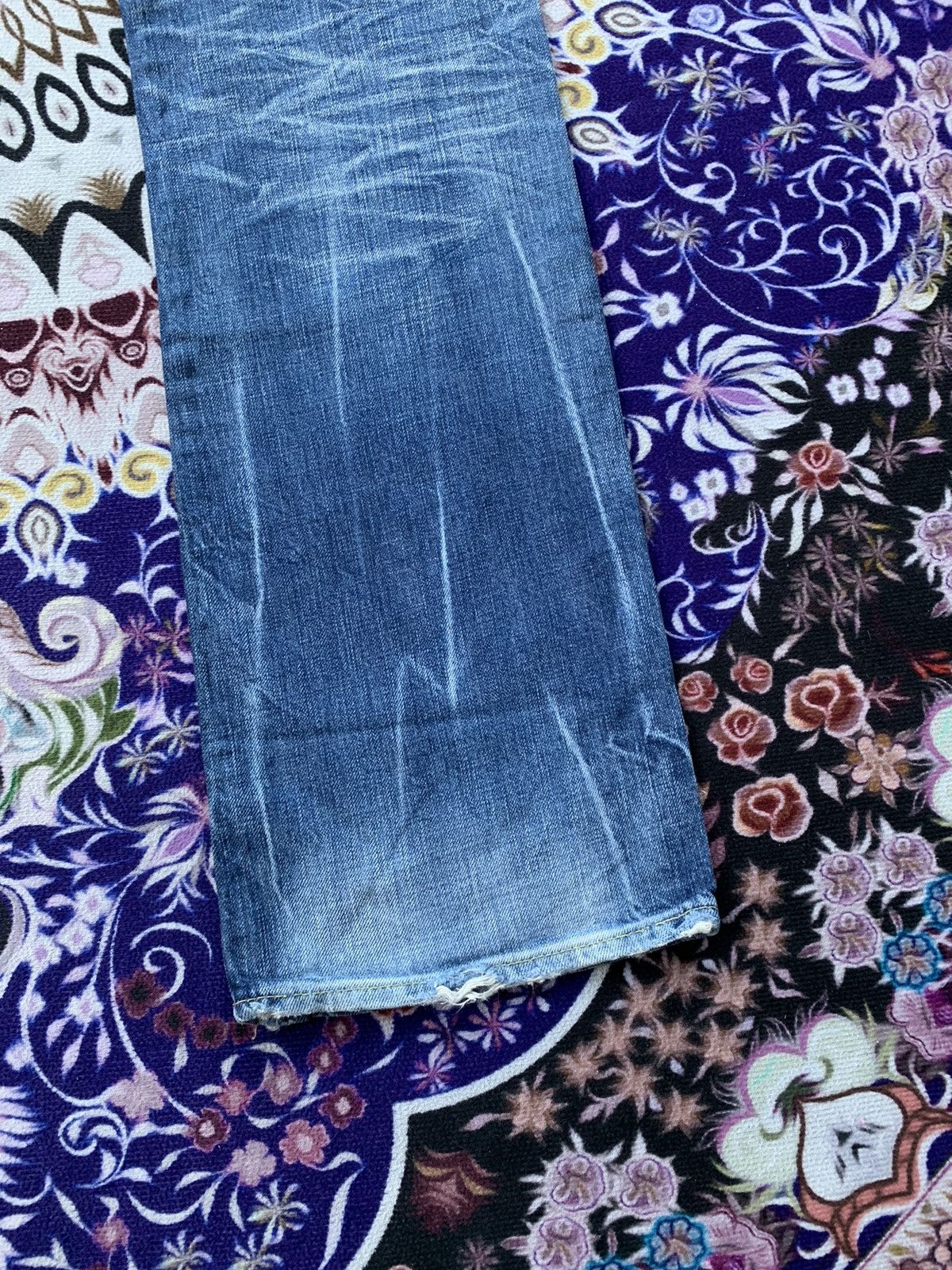Japanese Brand Japan Rivet & Blue Flare Distressed Denim Size US 33 - 11 Thumbnail