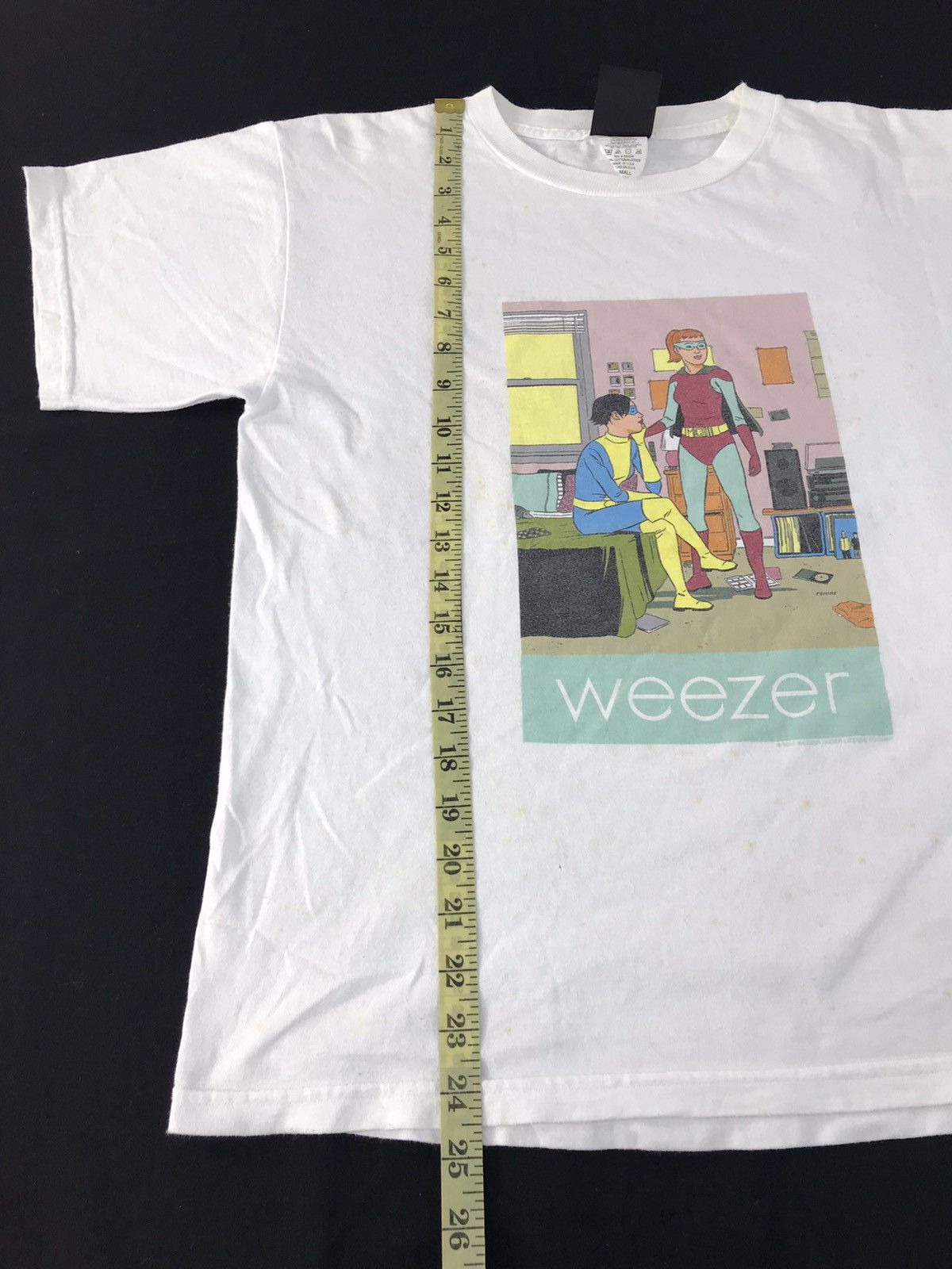 Band Tees × Vintage Weezer Superhero Japan World Tour 2001 Tee Big Box Printed Size US M / EU 48-50 / 2 - 9 Thumbnail