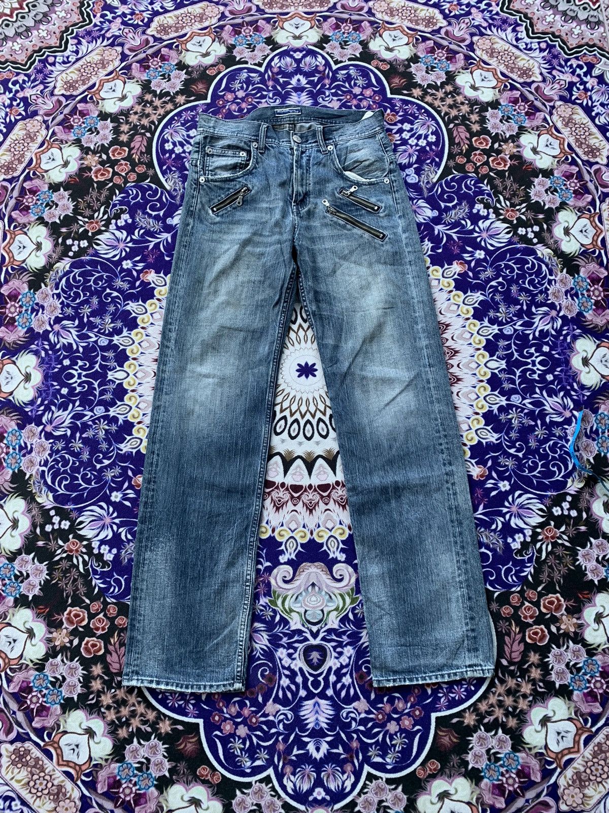 If Six Was Nine Villand Faded Wash Denim Size US 32 / EU 48 - 1 Thumbnail