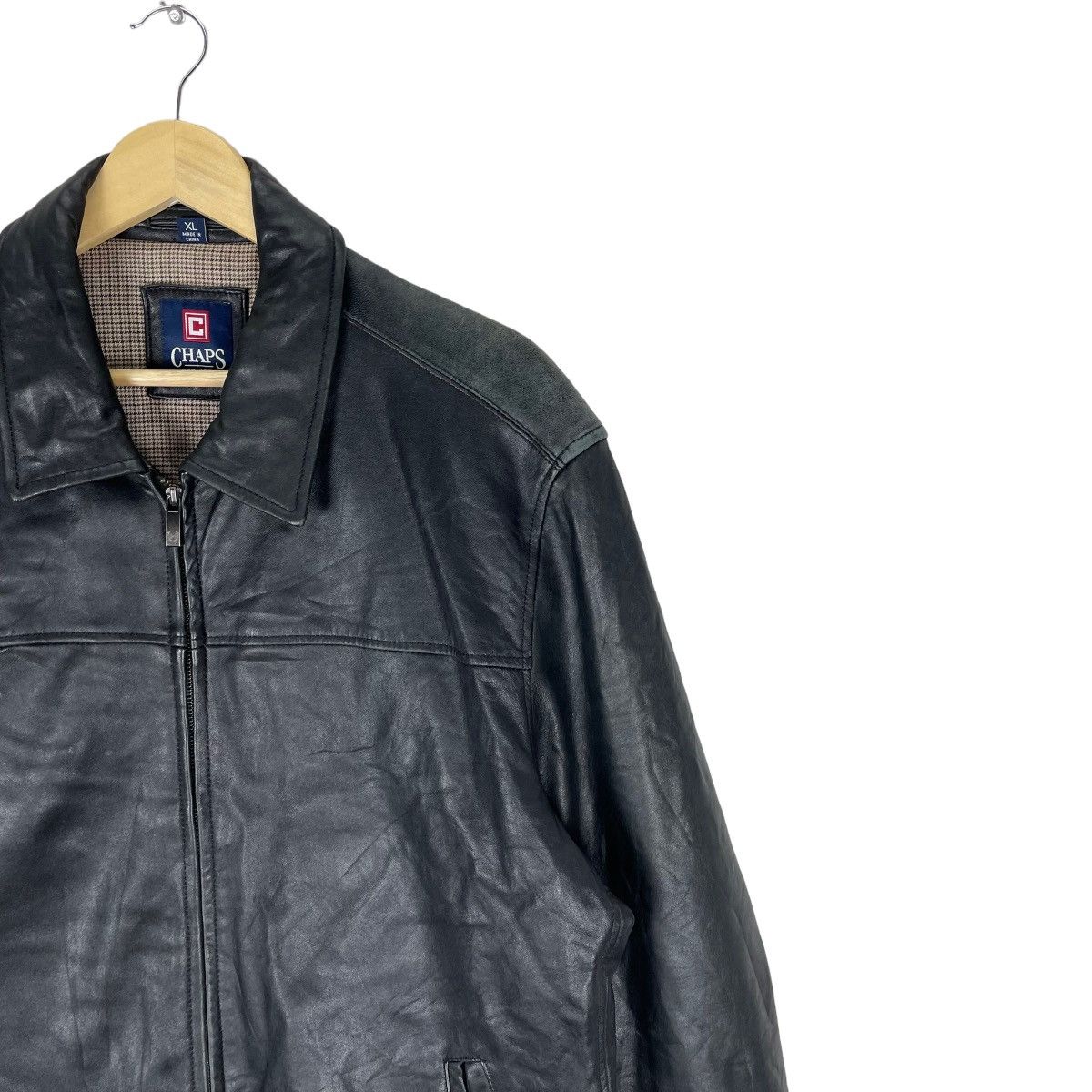Chaps Ralph Lauren ⚡️CHAPS BLACK LEATHER ZIPPER JACKET Size US XL / EU 56 / 4 - 4 Thumbnail