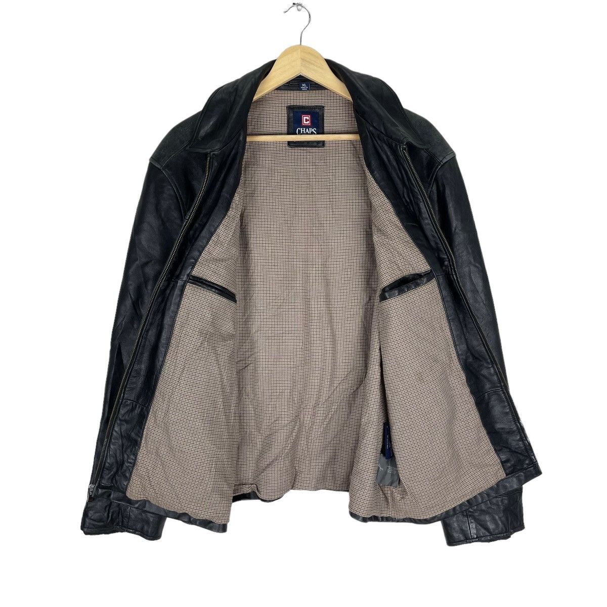 Chaps Ralph Lauren ⚡️CHAPS BLACK LEATHER ZIPPER JACKET Size US XL / EU 56 / 4 - 7 Thumbnail