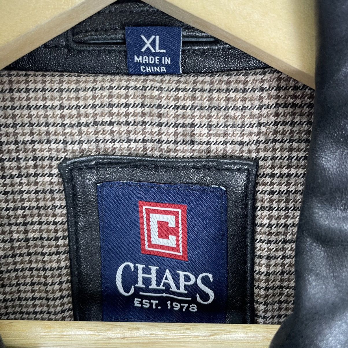 Chaps Ralph Lauren ⚡️CHAPS BLACK LEATHER ZIPPER JACKET Size US XL / EU 56 / 4 - 9 Thumbnail