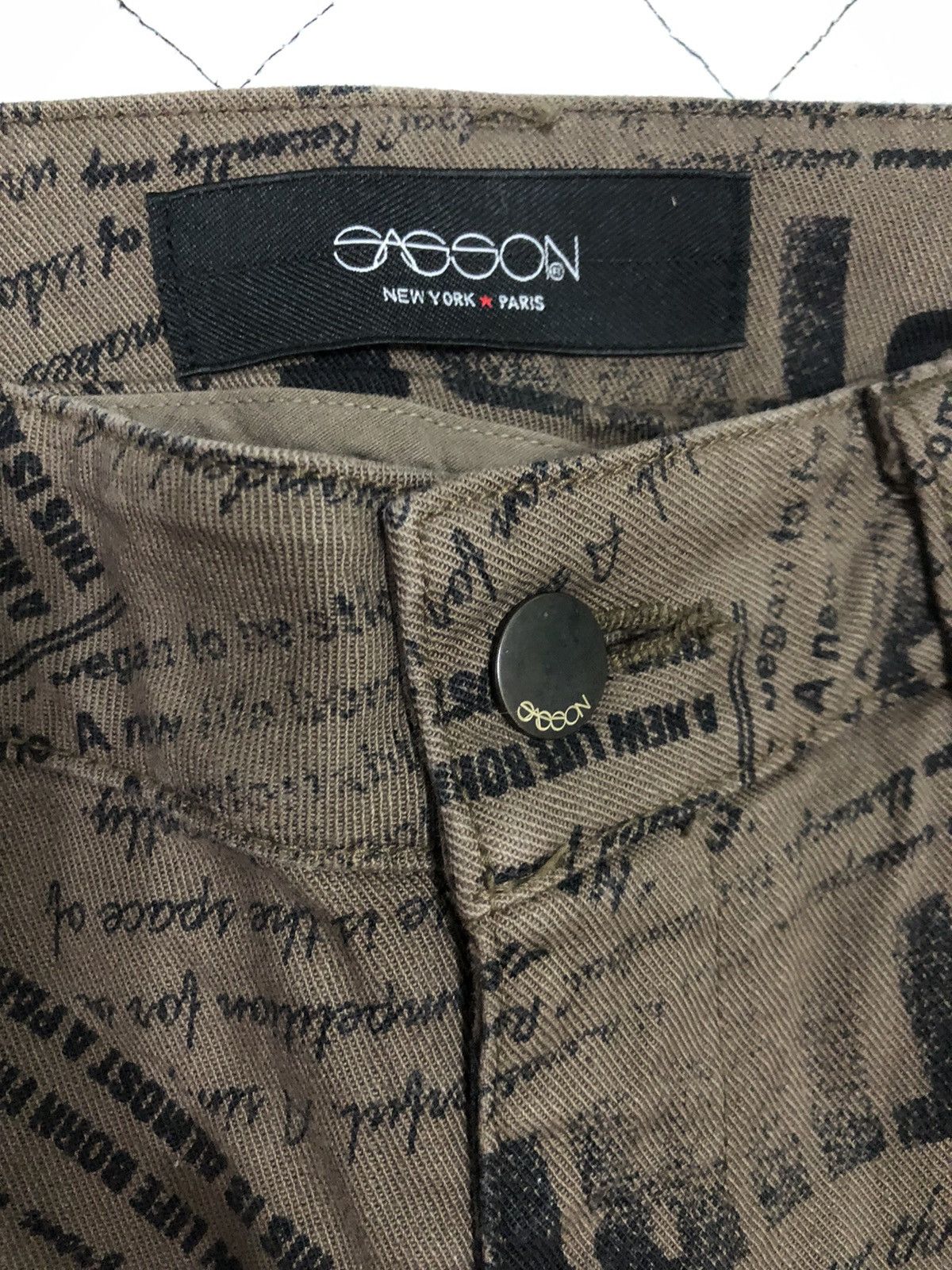 Japanese Brand Sasson New York Paris Full Print Pants Size US 28 / EU 44 - 3 Thumbnail