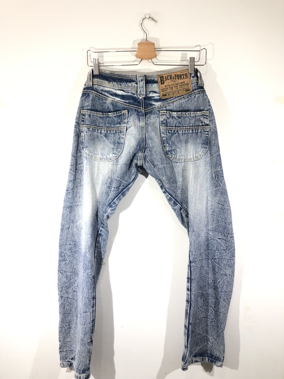 Japanese Brand Back & Forth Racing Jeans Black Denim Distressed Size US 30 / EU 46 - 5 Thumbnail