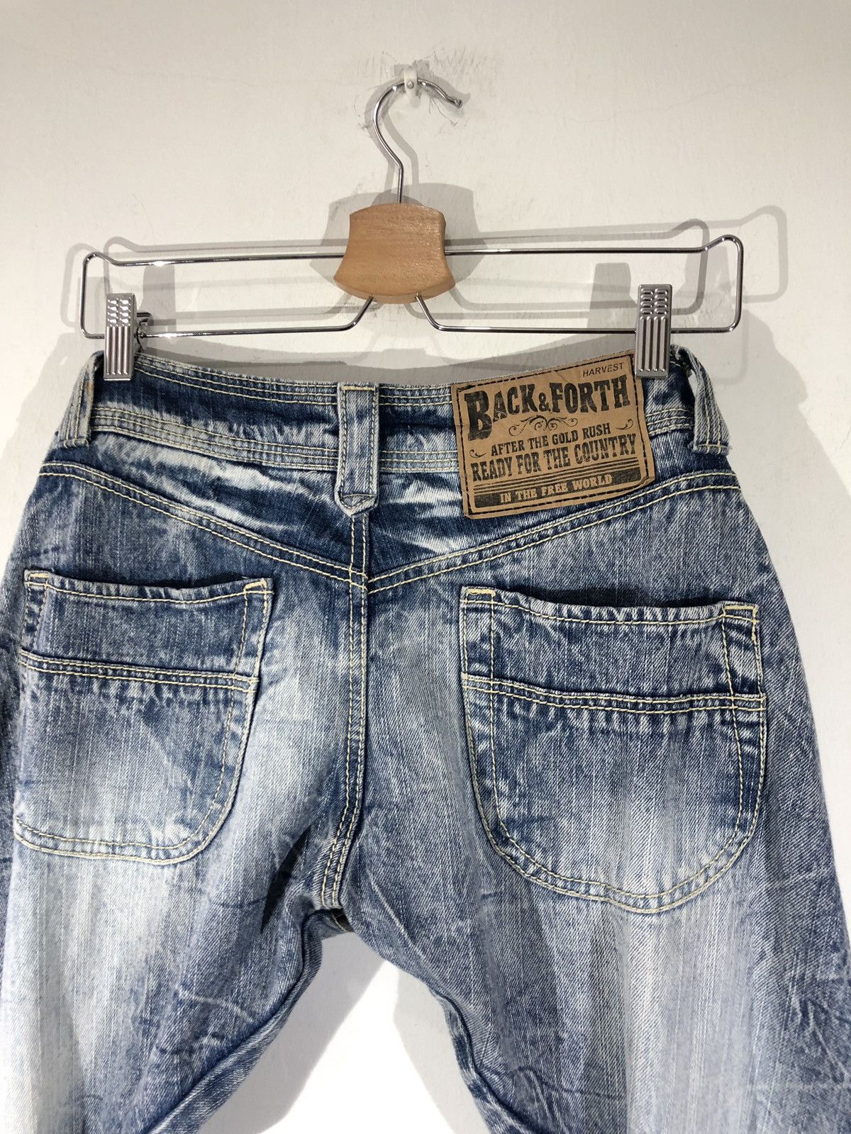 Japanese Brand Back & Forth Racing Jeans Black Denim Distressed Size US 30 / EU 46 - 6 Thumbnail