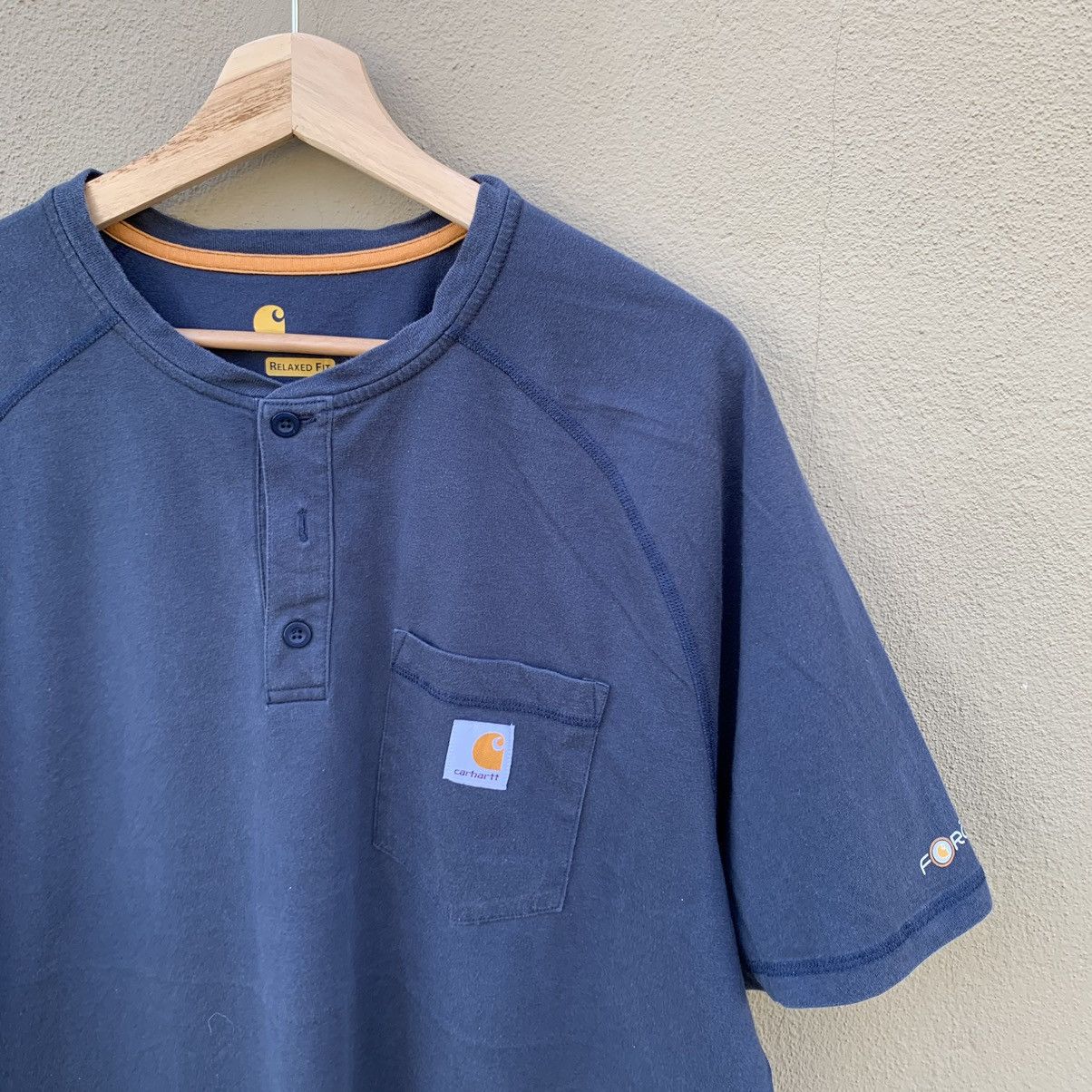 Carhartt Thrashed Faded Carhartt button Tshirt Size US XL / EU 56 / 4 - 2 Thumbnail