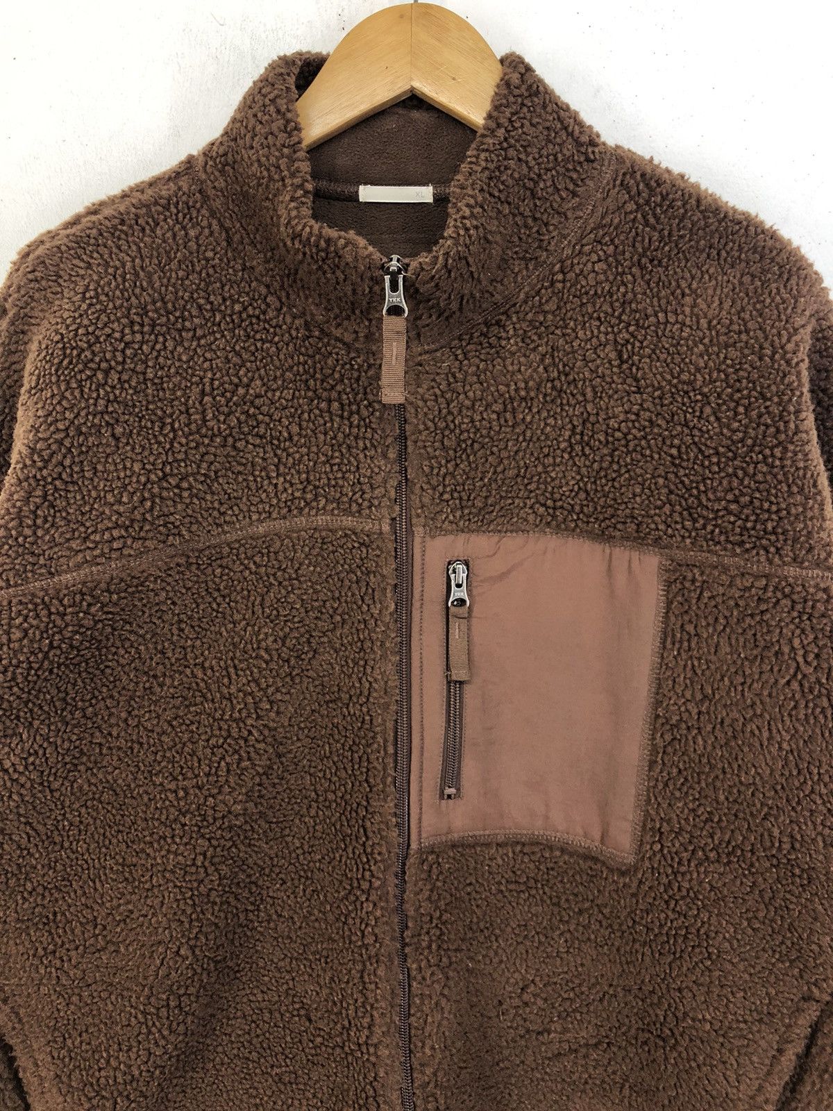 GU Japanese Gu Deep Pile Fleece Brown Jacket Size US XL / EU 56 / 4 - 3 Thumbnail