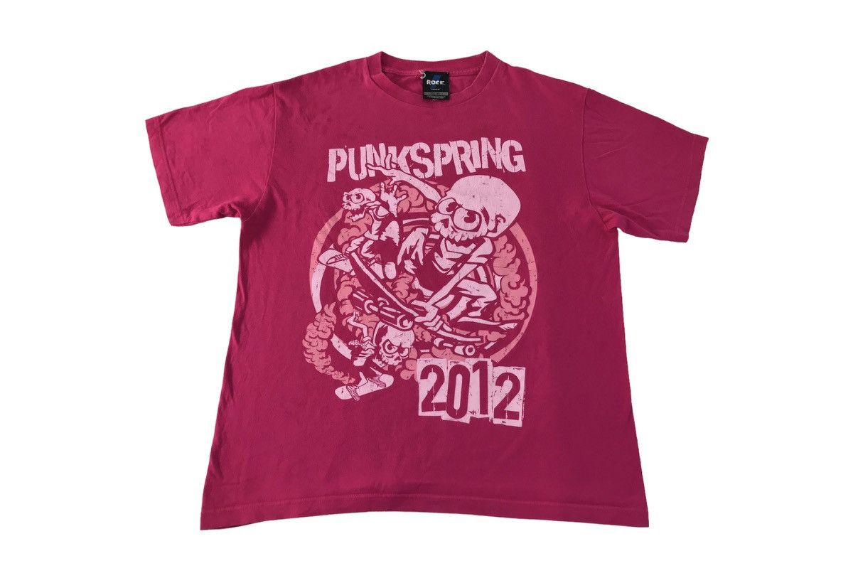 Band Tees Punk Spring Japan Tour 12 Band List Skull Logo Tee K1198j Size US L / EU 52-54 / 3 - 1 Thumbnail