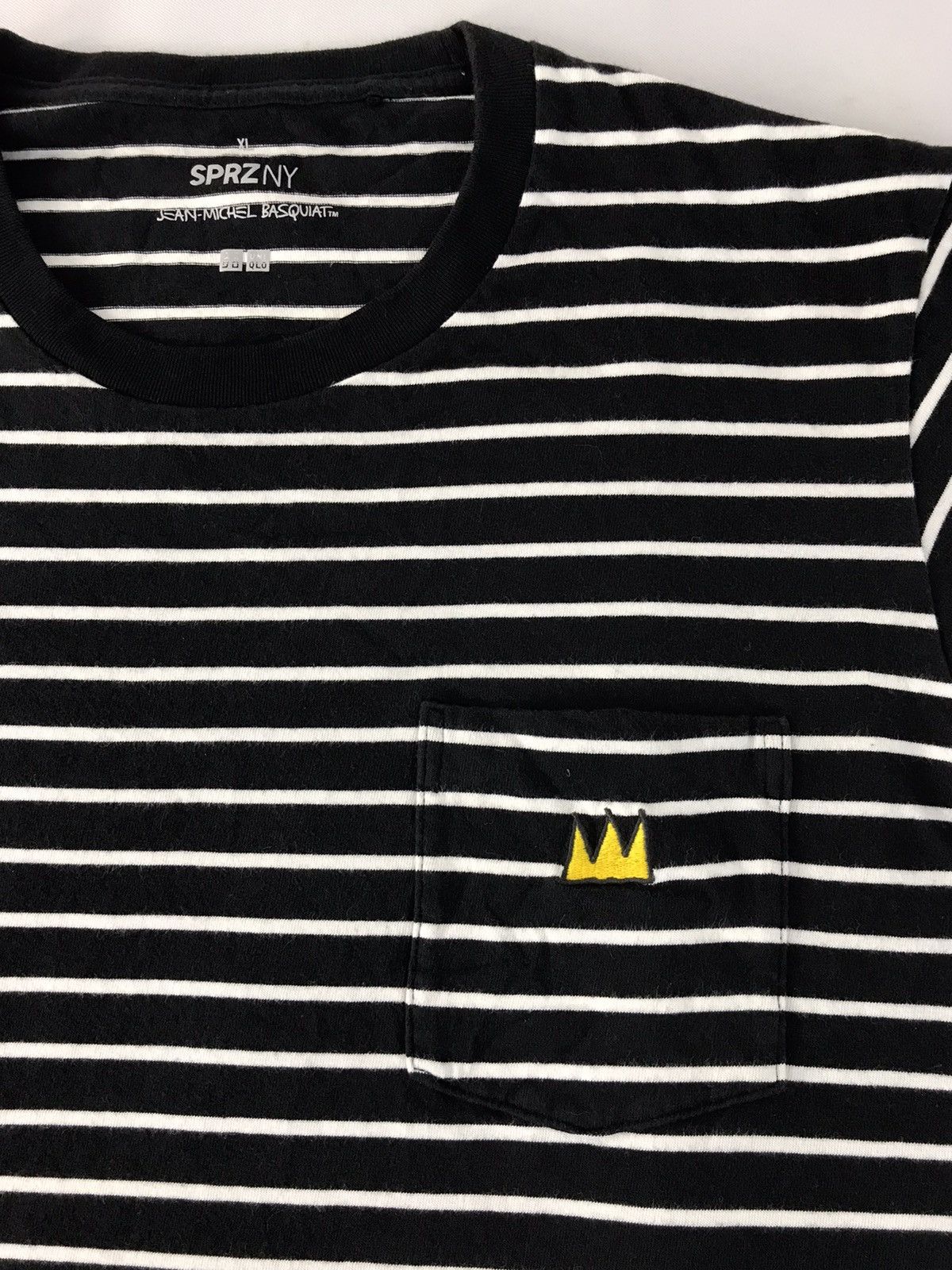 Designer × Jean-Michel Basquiat Jean Michel Basquiat Striped Crew Neck Tee T-shirt Size US M / EU 48-50 / 2 - 3 Thumbnail