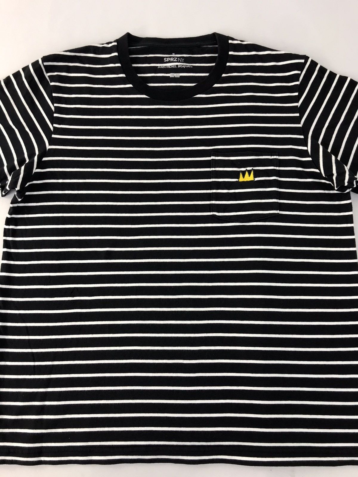 Designer × Jean-Michel Basquiat Jean Michel Basquiat Striped Crew Neck Tee T-shirt Size US M / EU 48-50 / 2 - 2 Thumbnail
