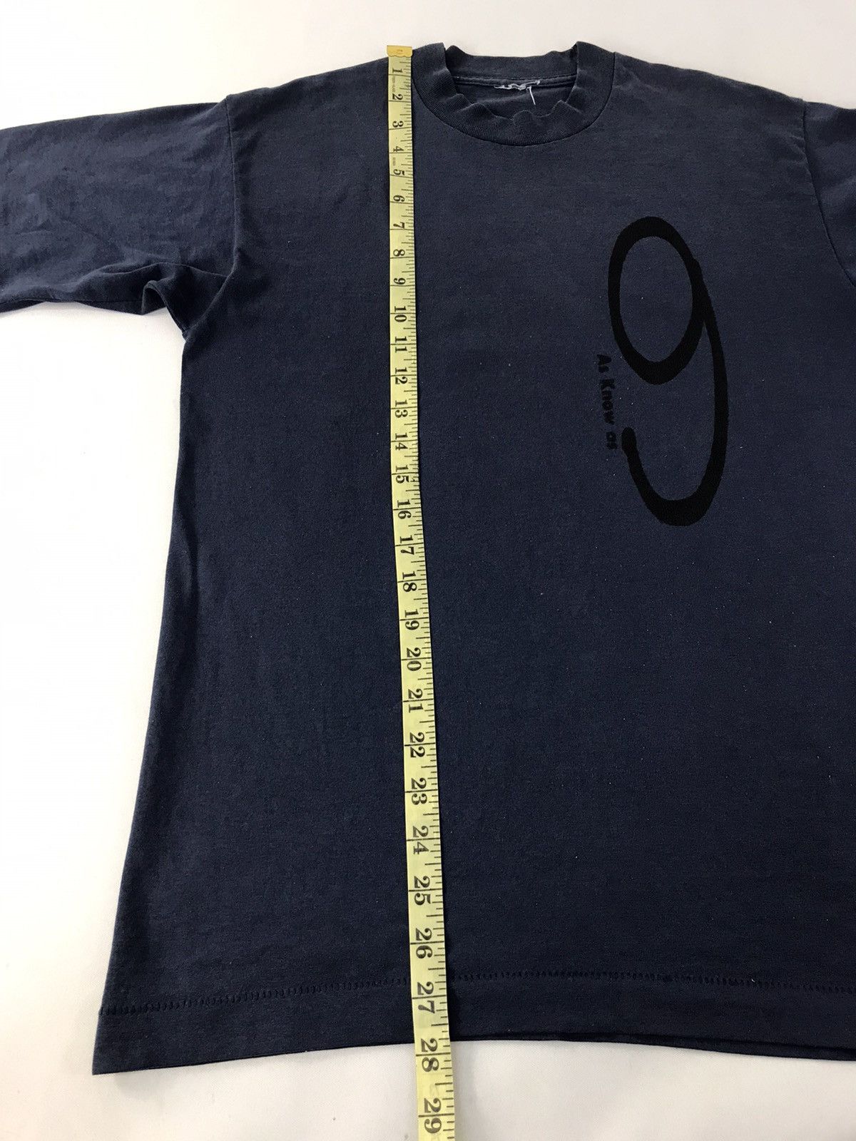 Japanese Brand × Vintage 90s Japanese Brand As Know As 9 Big Logo Printed Tee Size US M / EU 48-50 / 2 - 7 Thumbnail