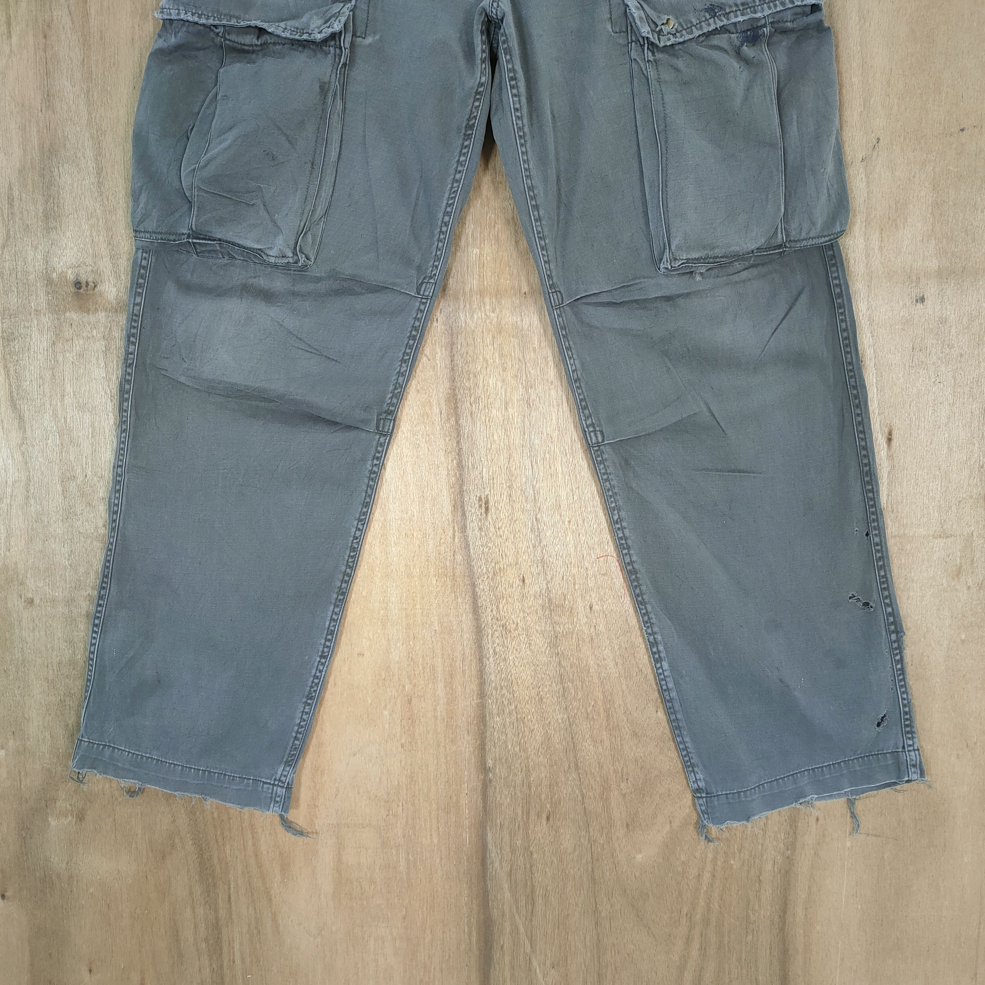 Japanese Brand VINTAGE RCC FADED DISTRESSED CARGO PANTS Size US 32 / EU 48 - 3 Thumbnail