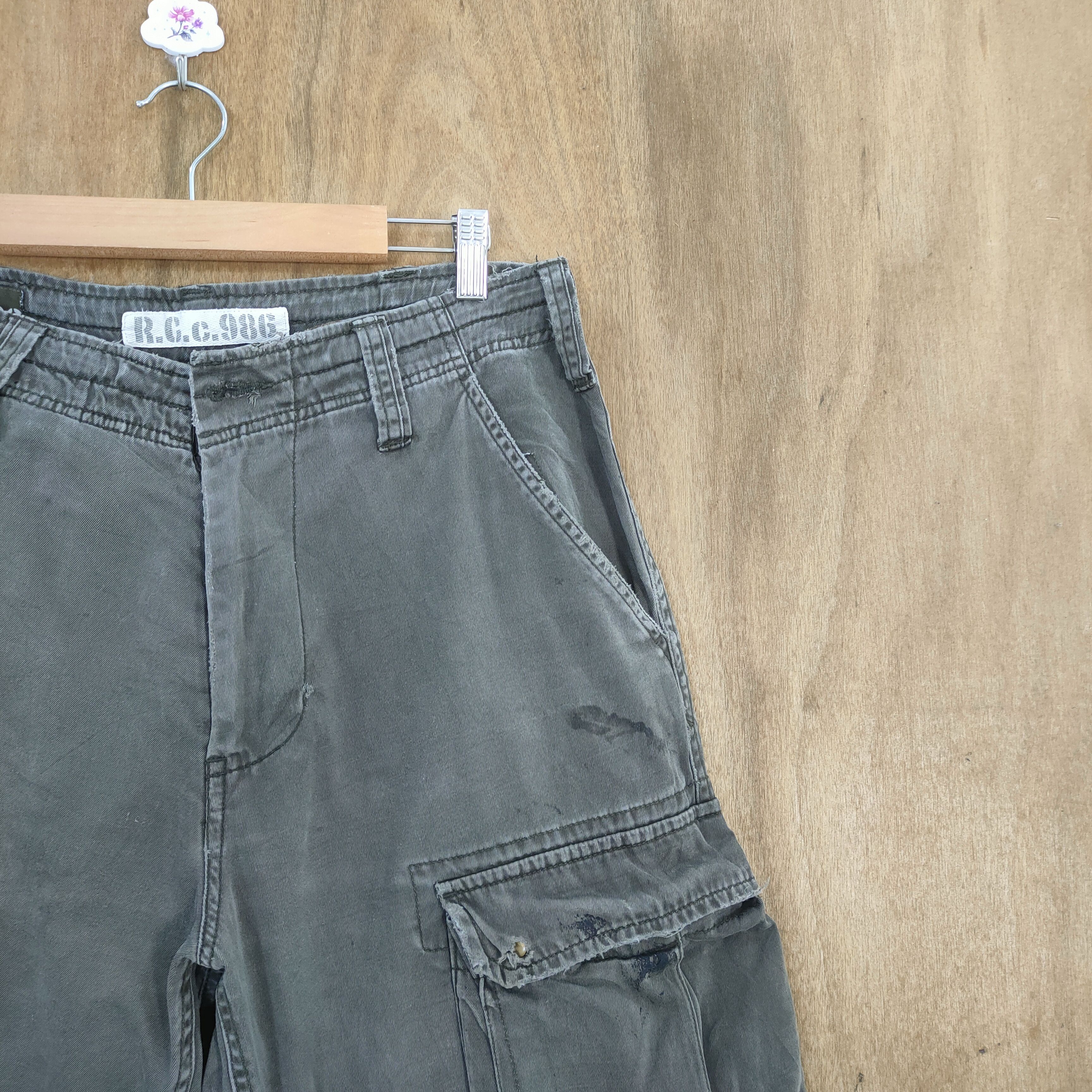 Japanese Brand VINTAGE RCC FADED DISTRESSED CARGO PANTS Size US 32 / EU 48 - 5 Thumbnail