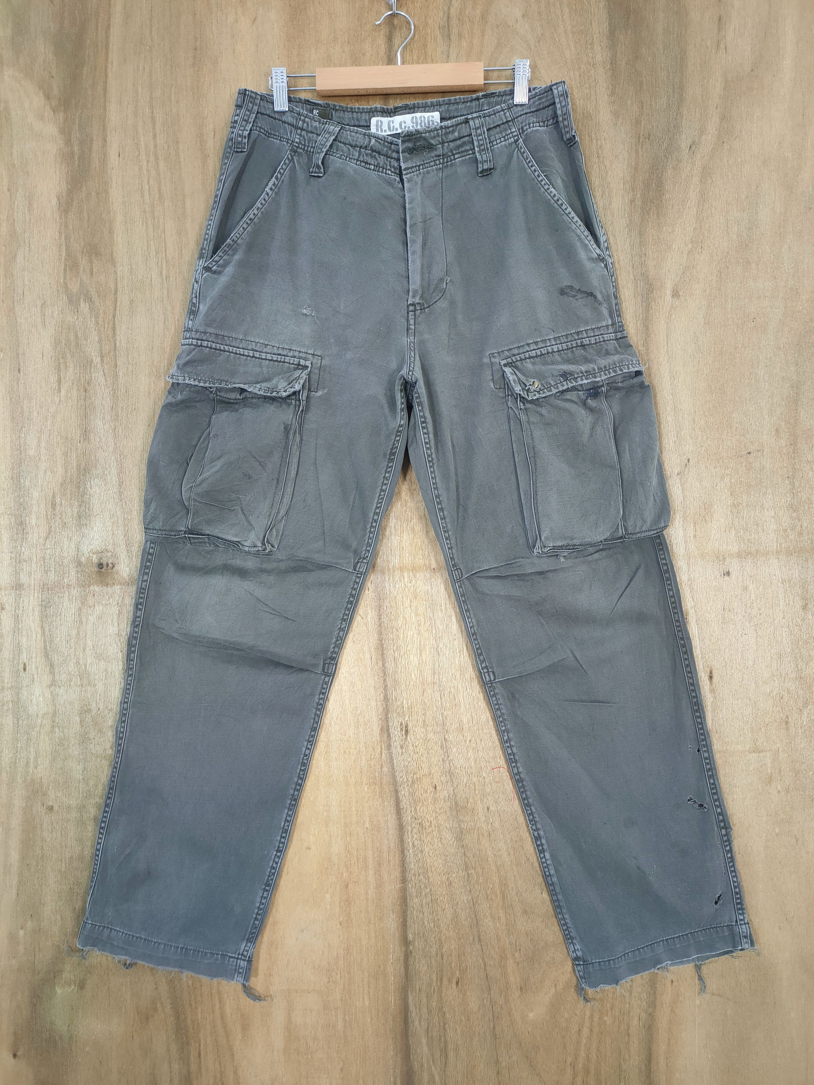 Japanese Brand VINTAGE RCC FADED DISTRESSED CARGO PANTS Size US 32 / EU 48 - 1 Thumbnail
