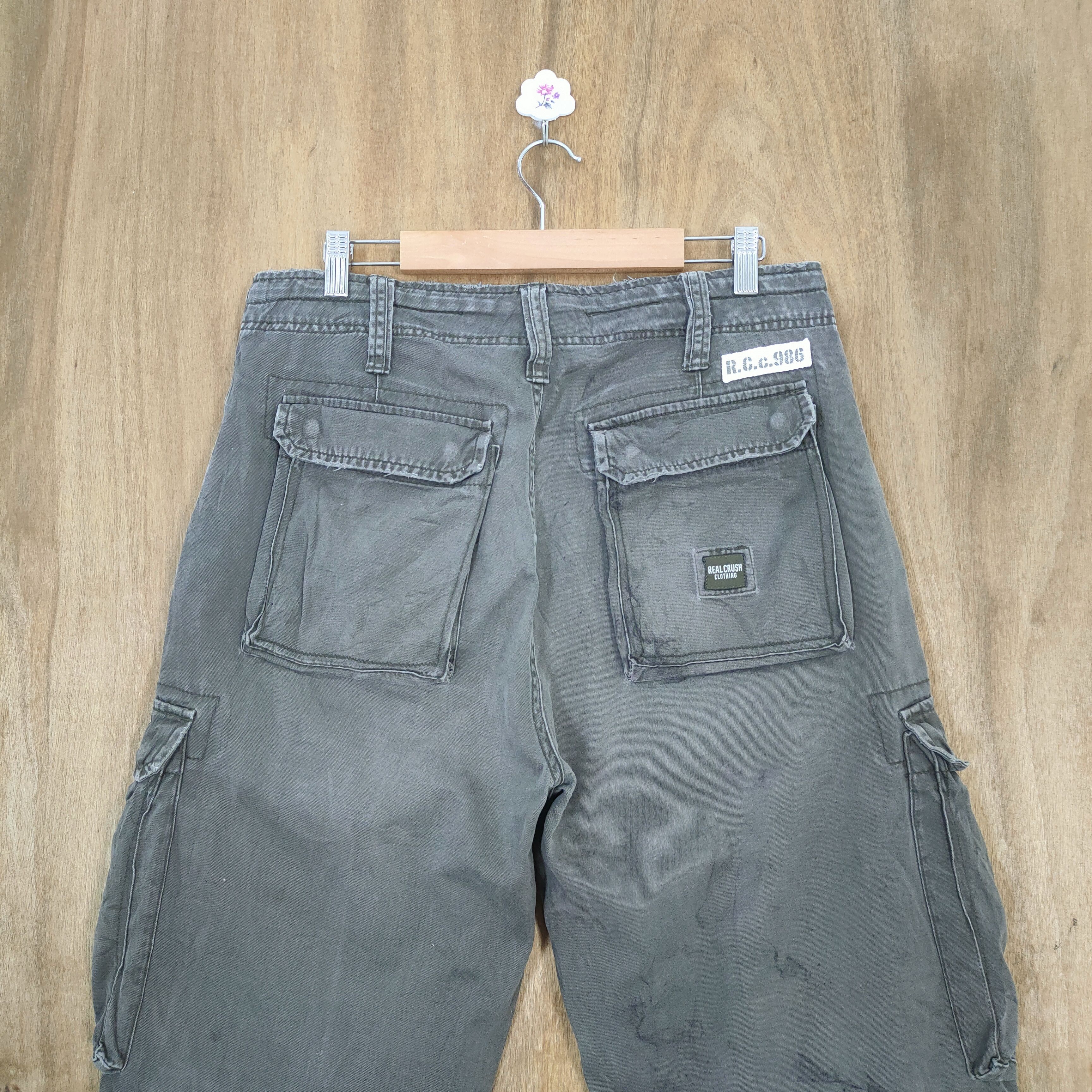 Japanese Brand VINTAGE RCC FADED DISTRESSED CARGO PANTS Size US 32 / EU 48 - 10 Thumbnail