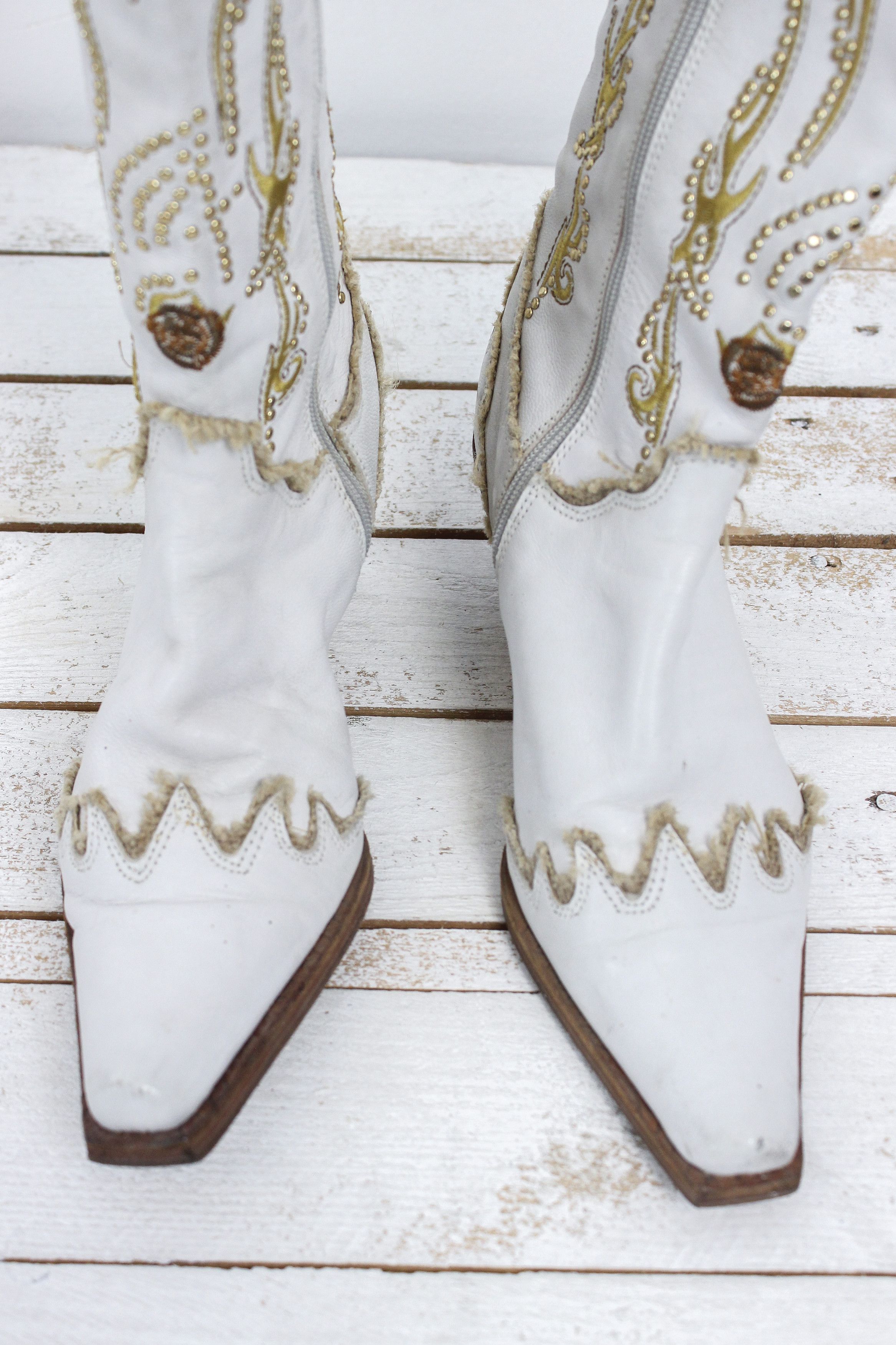Cowboy Equipment × Vintage × Western Rise Cowboy EU 36 Leather US 5 Boots Shoes Heels Western UK 3 Size US 5.5 / IT 35.5 - 6 Thumbnail