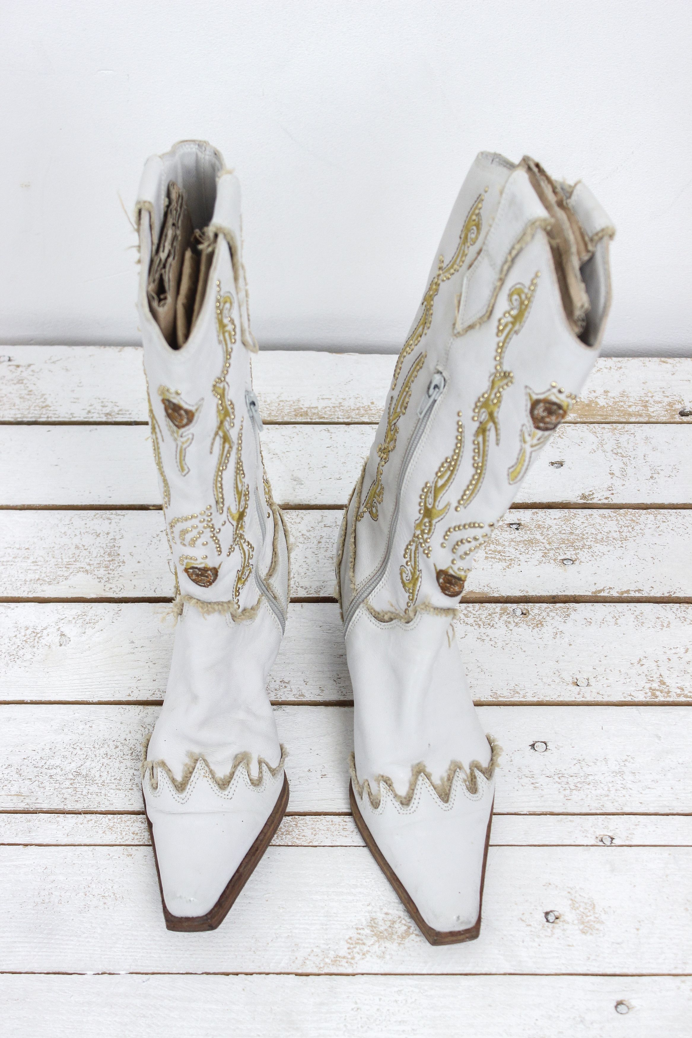 Cowboy Equipment × Vintage × Western Rise Cowboy EU 36 Leather US 5 Boots Shoes Heels Western UK 3 Size US 5.5 / IT 35.5 - 3 Thumbnail