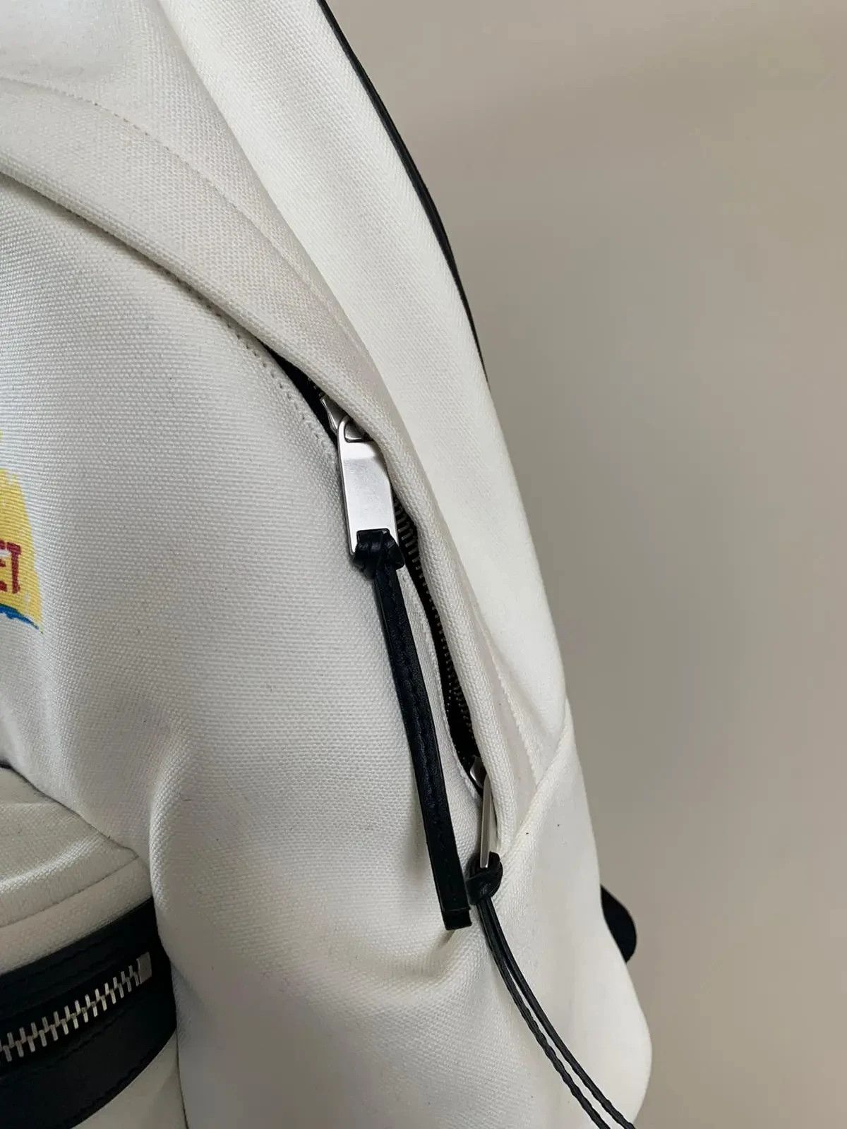 Saint Laurent Paris Waiting For Sunset City Back Pack in Ivory Size ONE SIZE - 9 Thumbnail