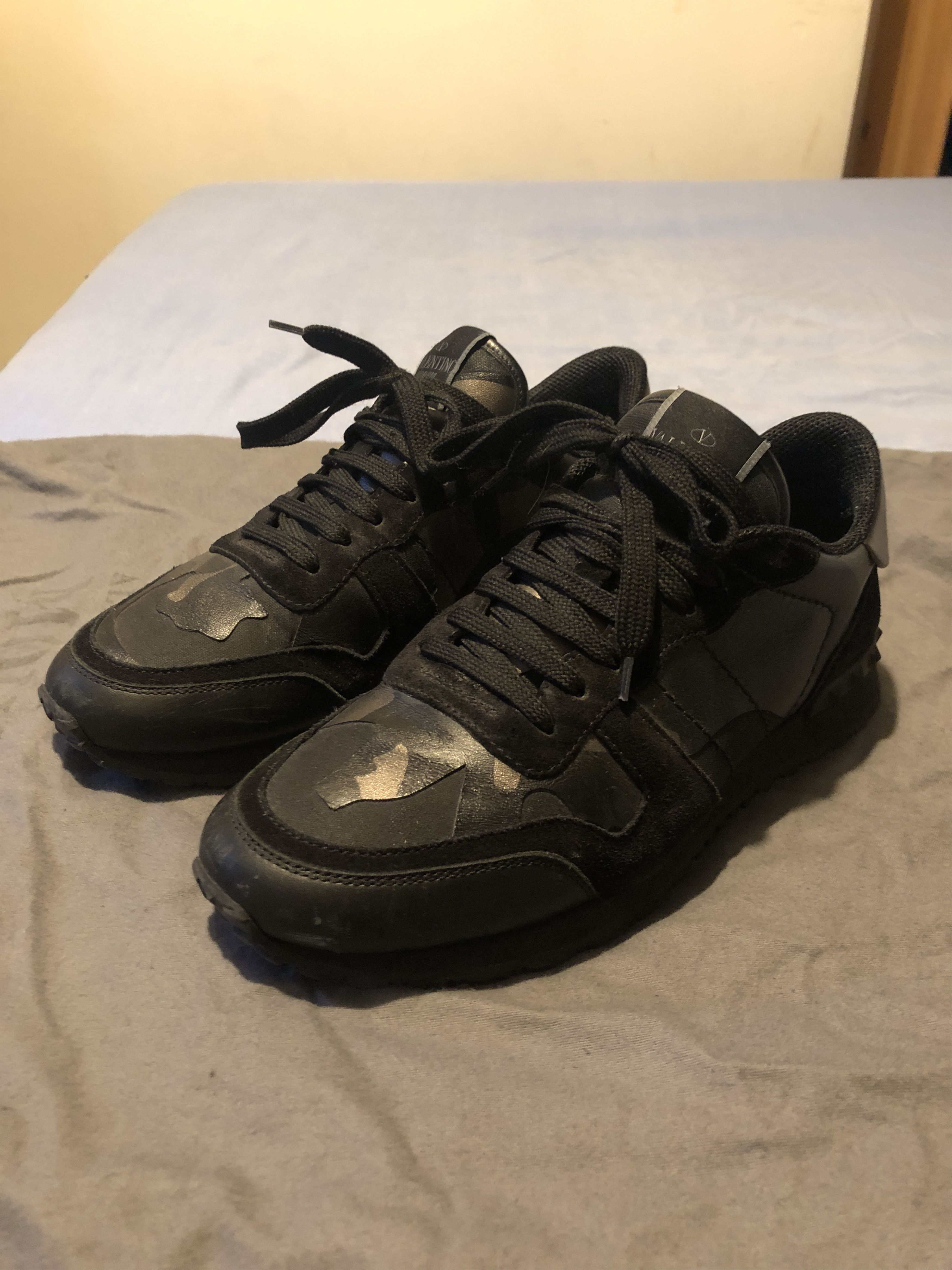 Valentino Rockrunner Metallic Camo Sneakers
