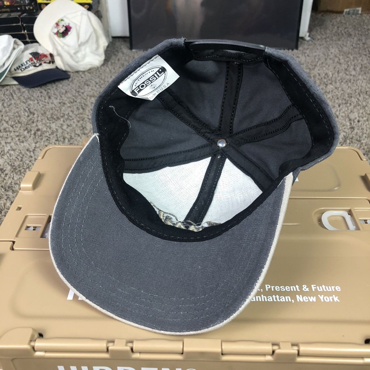 Fossil × Vintage Vintage 1990s Fossil Logo Snapback Hat Size ONE SIZE - 3 Thumbnail