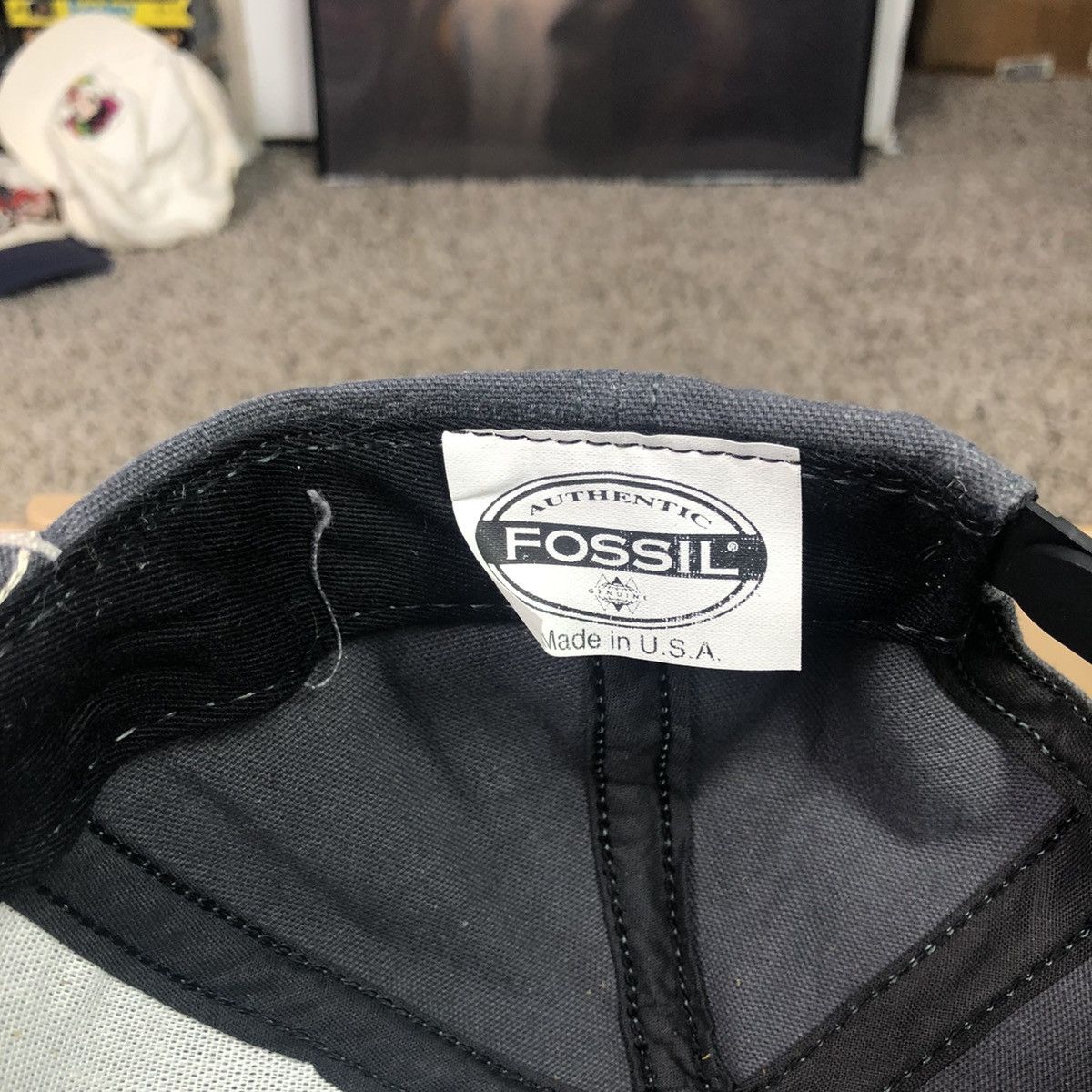 Fossil × Vintage Vintage 1990s Fossil Logo Snapback Hat Size ONE SIZE - 4 Thumbnail