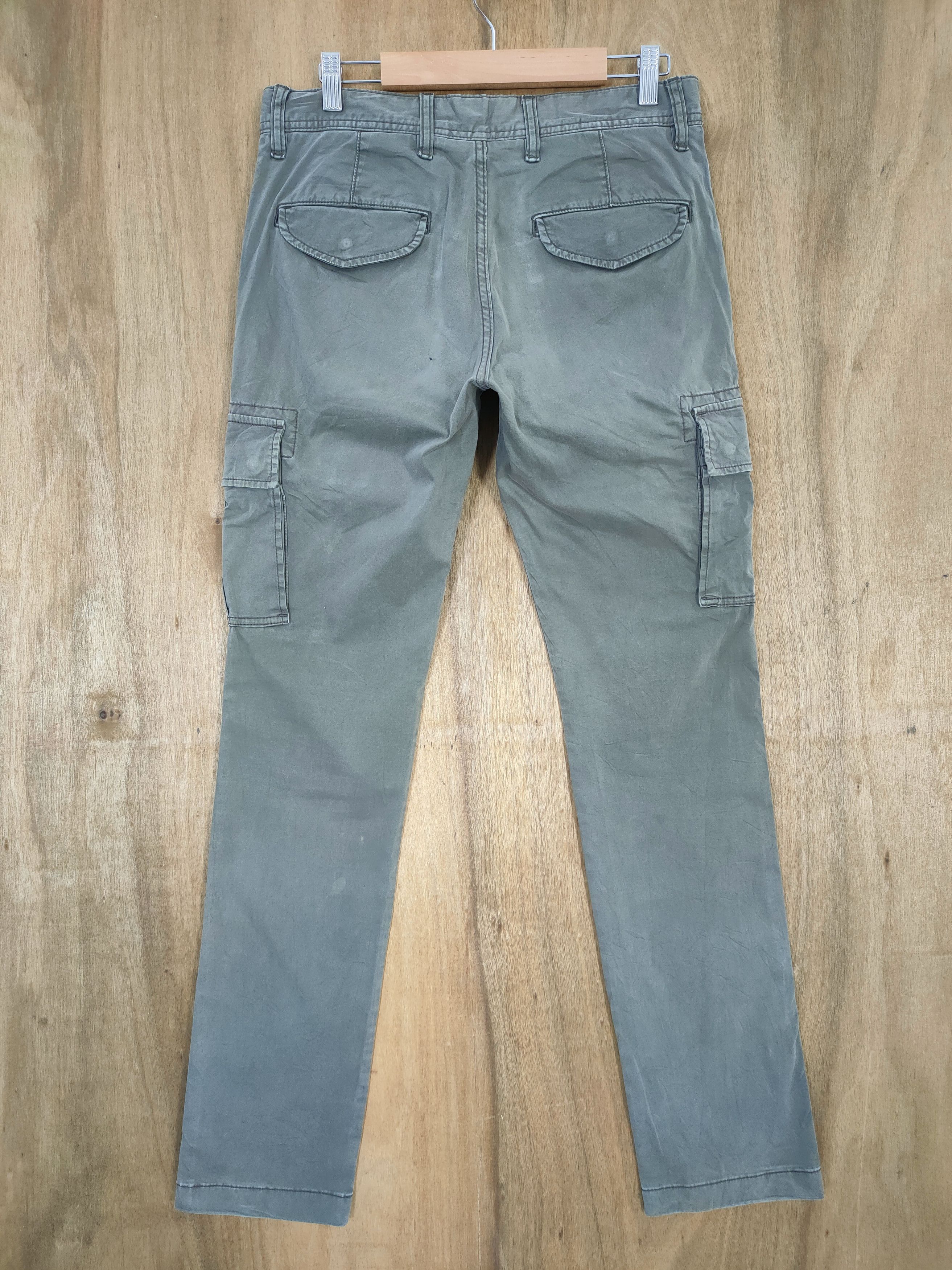 Japanese Brand VINTAGE JAPANESE BRAND FADED GREEN SKINNY CARGO PANTS Size US 30 / EU 46 - 5 Thumbnail