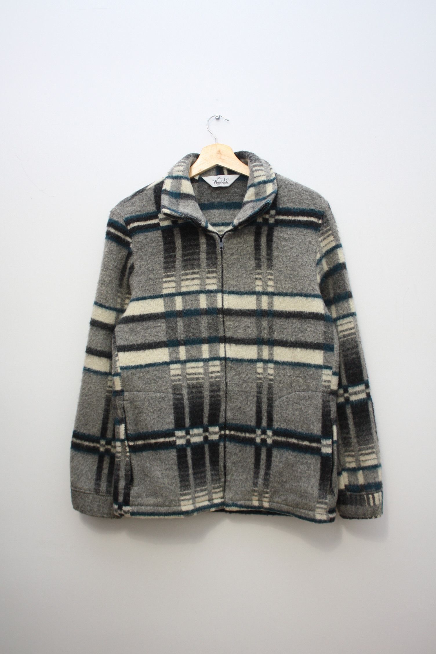 Woolrich Woolen Mills Woolrich Vintage Gray Wool Checkered Overshirt Size US S / EU 44-46 / 1 - 2 Thumbnail