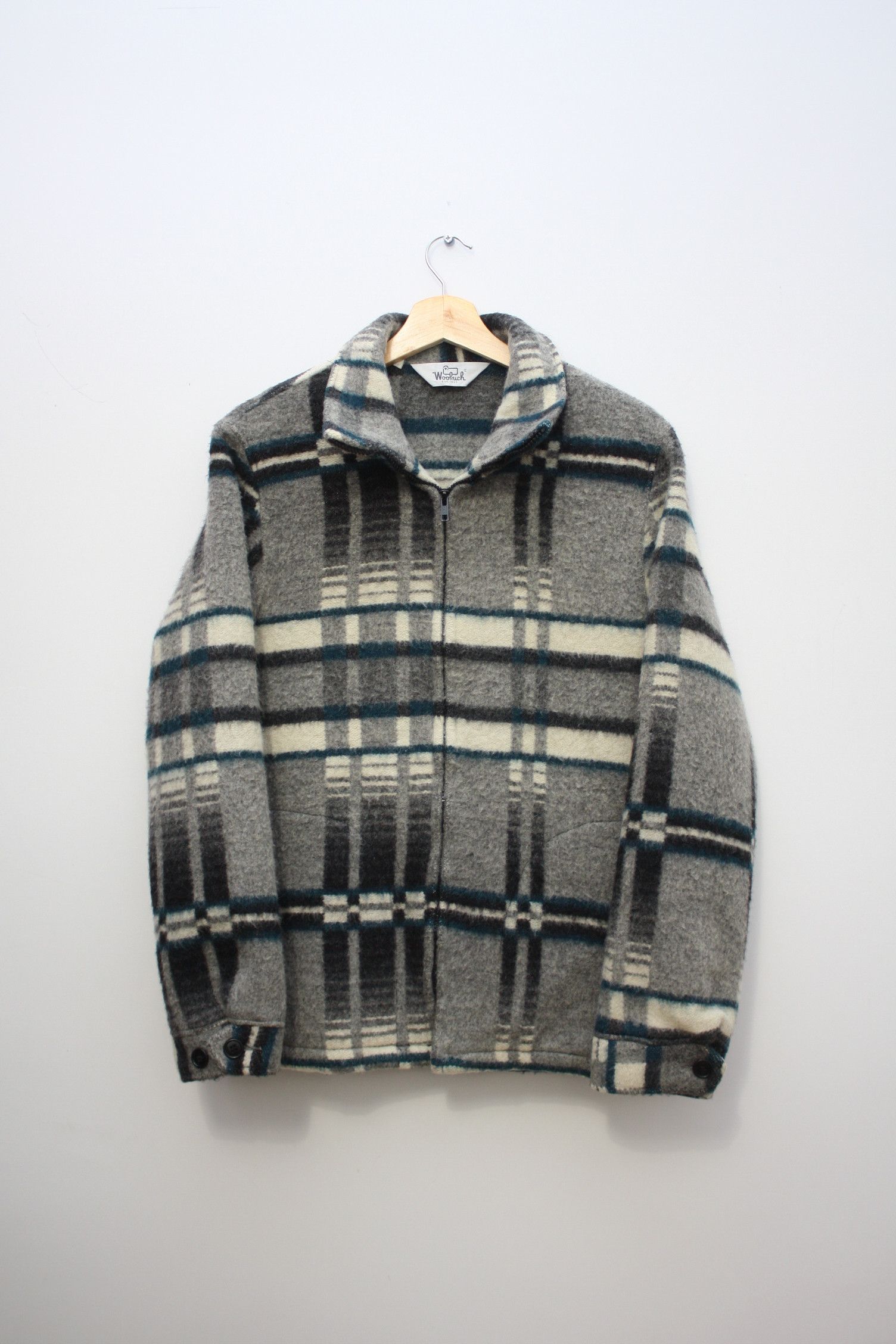 Woolrich Woolen Mills Woolrich Vintage Gray Wool Checkered Overshirt Size US S / EU 44-46 / 1 - 1 Thumbnail