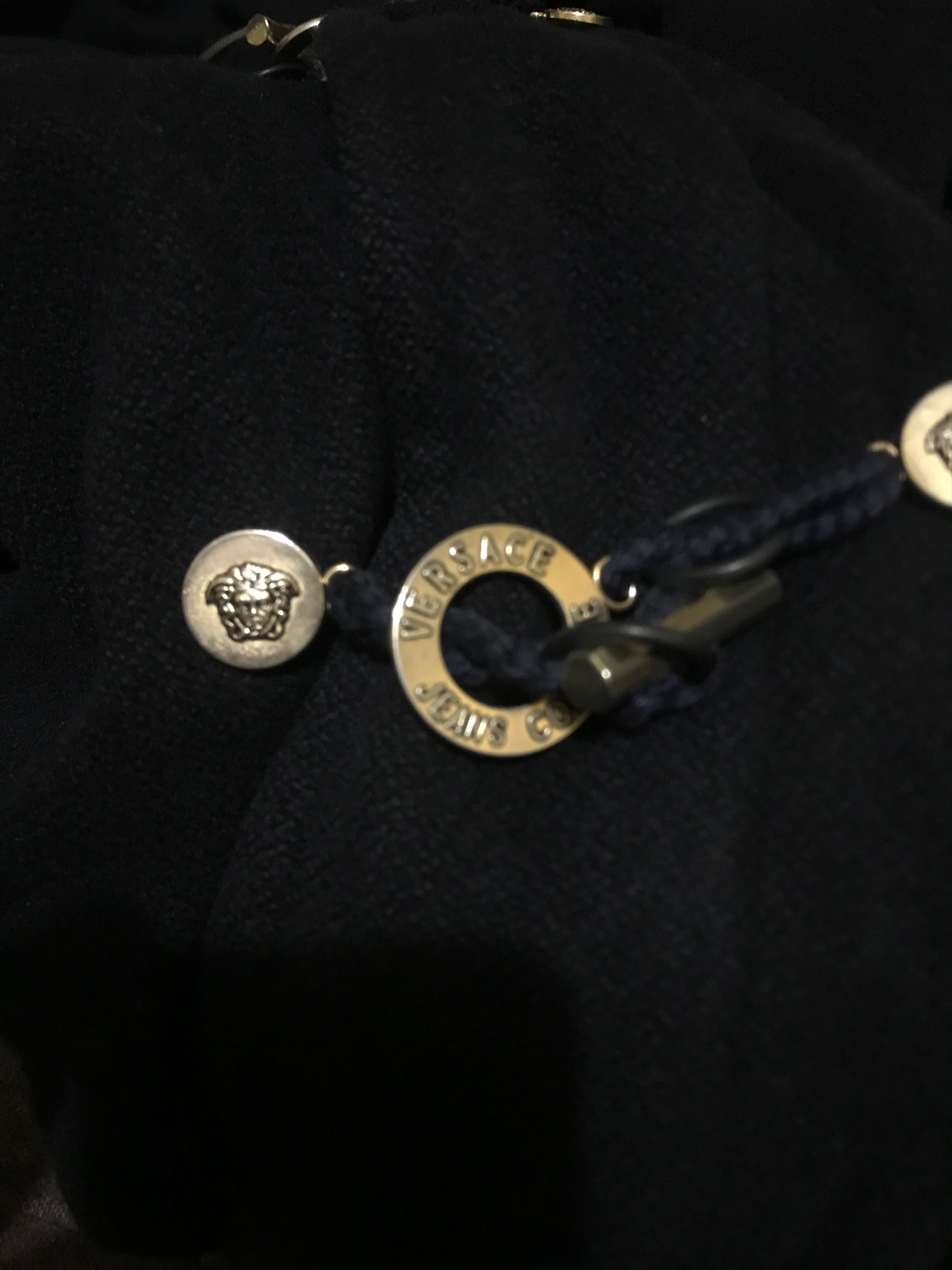 Versace Jeans Couture Vintage Versace Jeans Couture Lampo Zipper Wool Duffle Coat Size US L / EU 52-54 / 3 - 5 Thumbnail