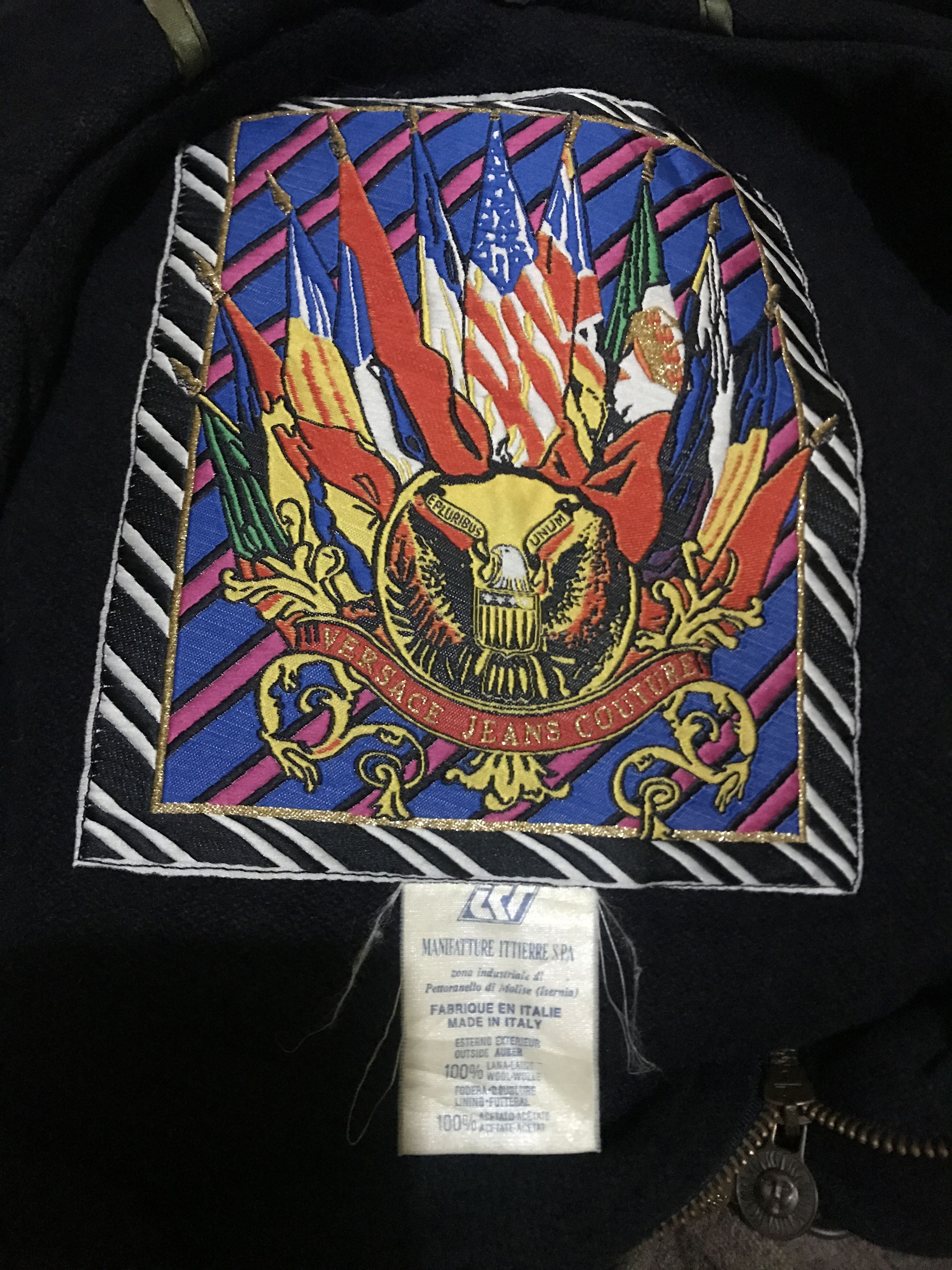 Versace Jeans Couture Vintage Versace Jeans Couture Lampo Zipper Wool Duffle Coat Size US L / EU 52-54 / 3 - 3 Thumbnail