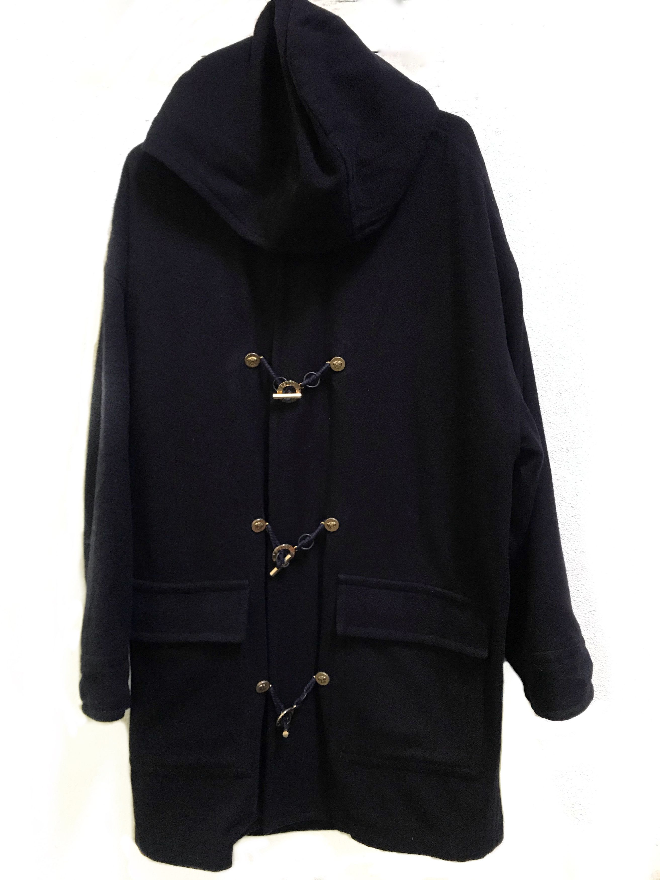 Versace Jeans Couture Vintage Versace Jeans Couture Lampo Zipper Wool Duffle Coat Size US L / EU 52-54 / 3 - 1 Thumbnail