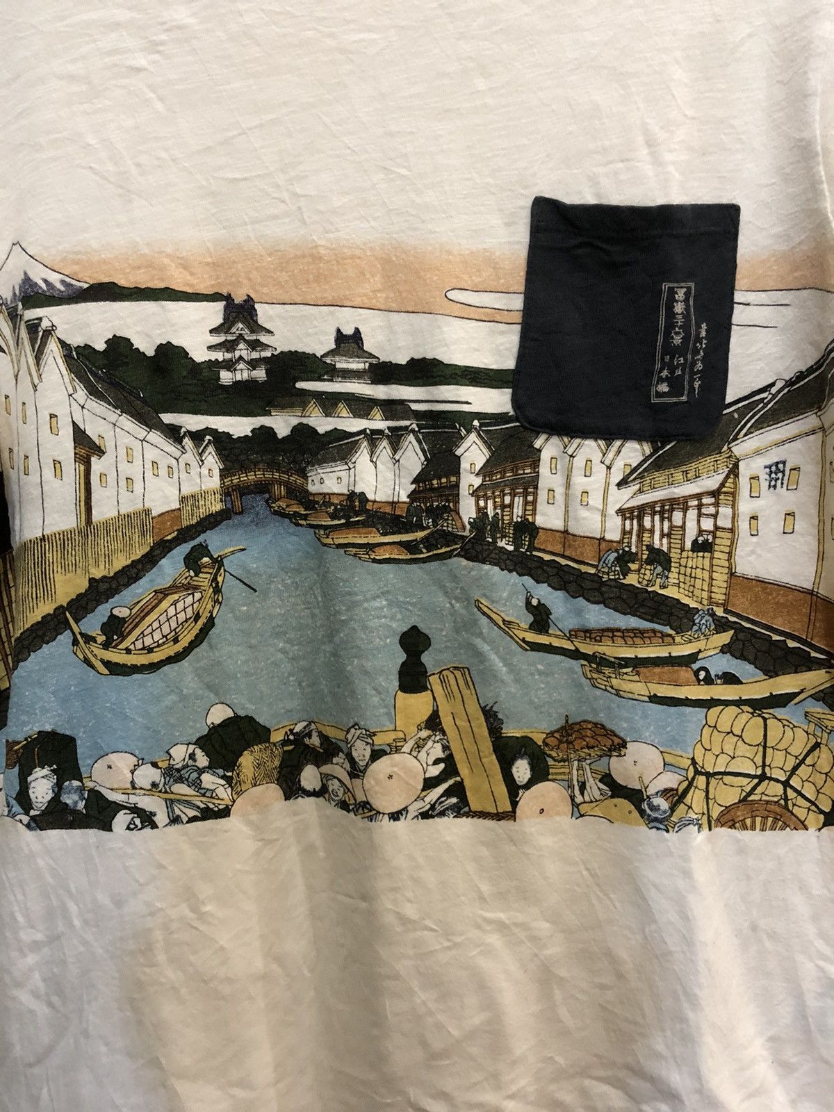 Anime × Japanese Brand × Uniqlo Uniqlo X Hokusai Blue natural printed size L Size US L / EU 52-54 / 3 - 3 Thumbnail