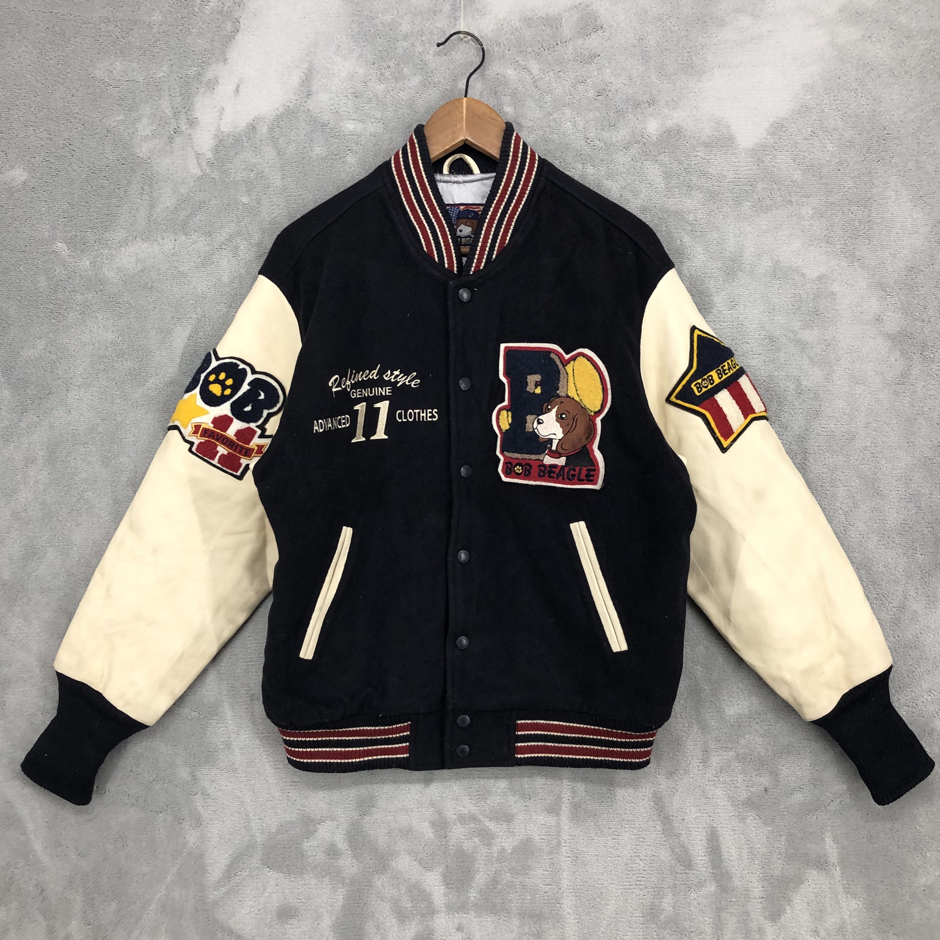 Vintage Vintage Bob Beagle Varsity Jacket Wool Leather Letterman | Grailed