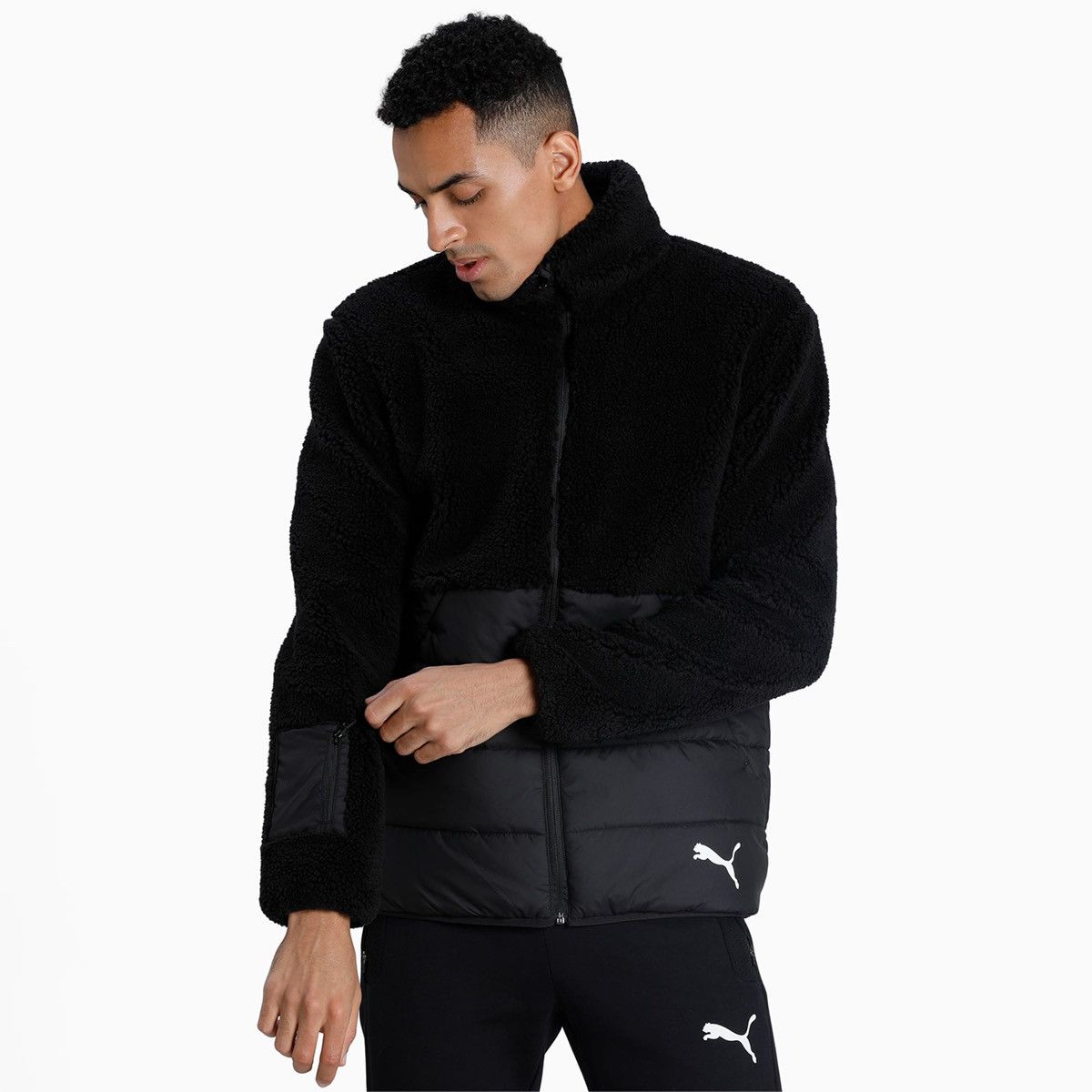 Puma Puma Sherpa Hybrid Black Jacket Size US M / EU 48-50 / 2 - 1 Thumbnail