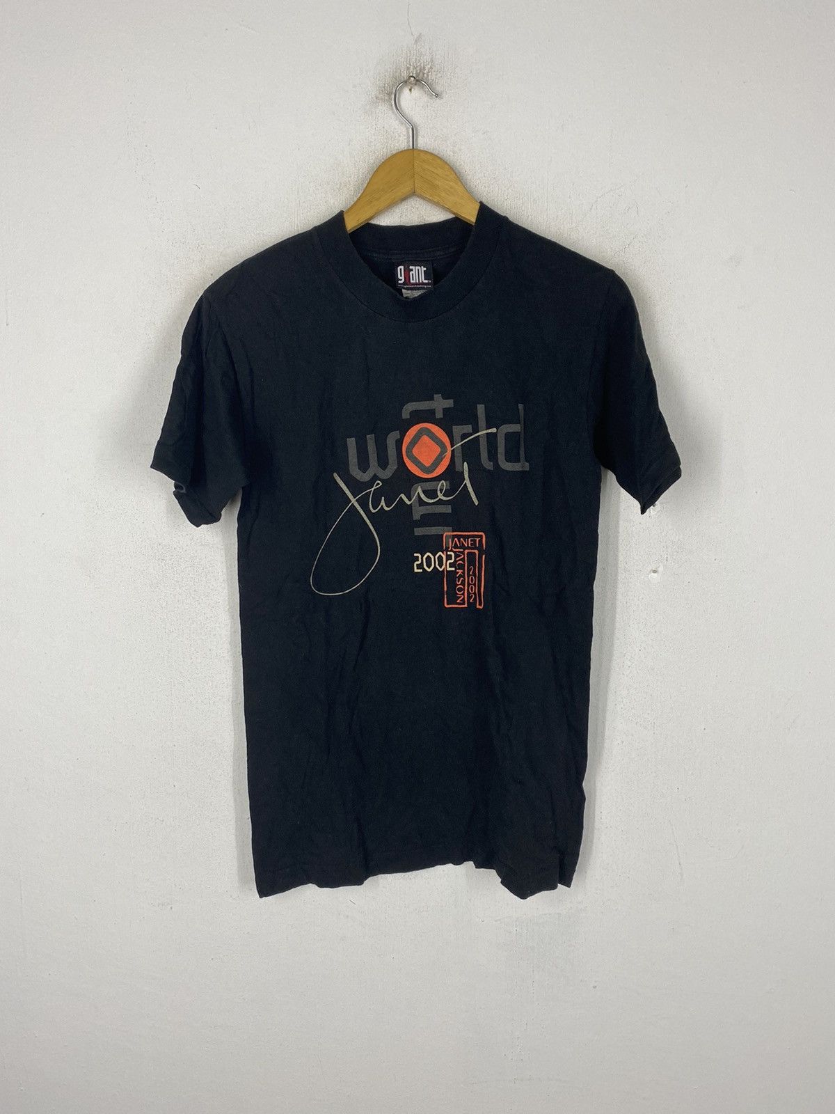 image of Band Tees Vintage 2002 Janet Jackson World Tour T-Shirt in Black, Men's (Size Small)